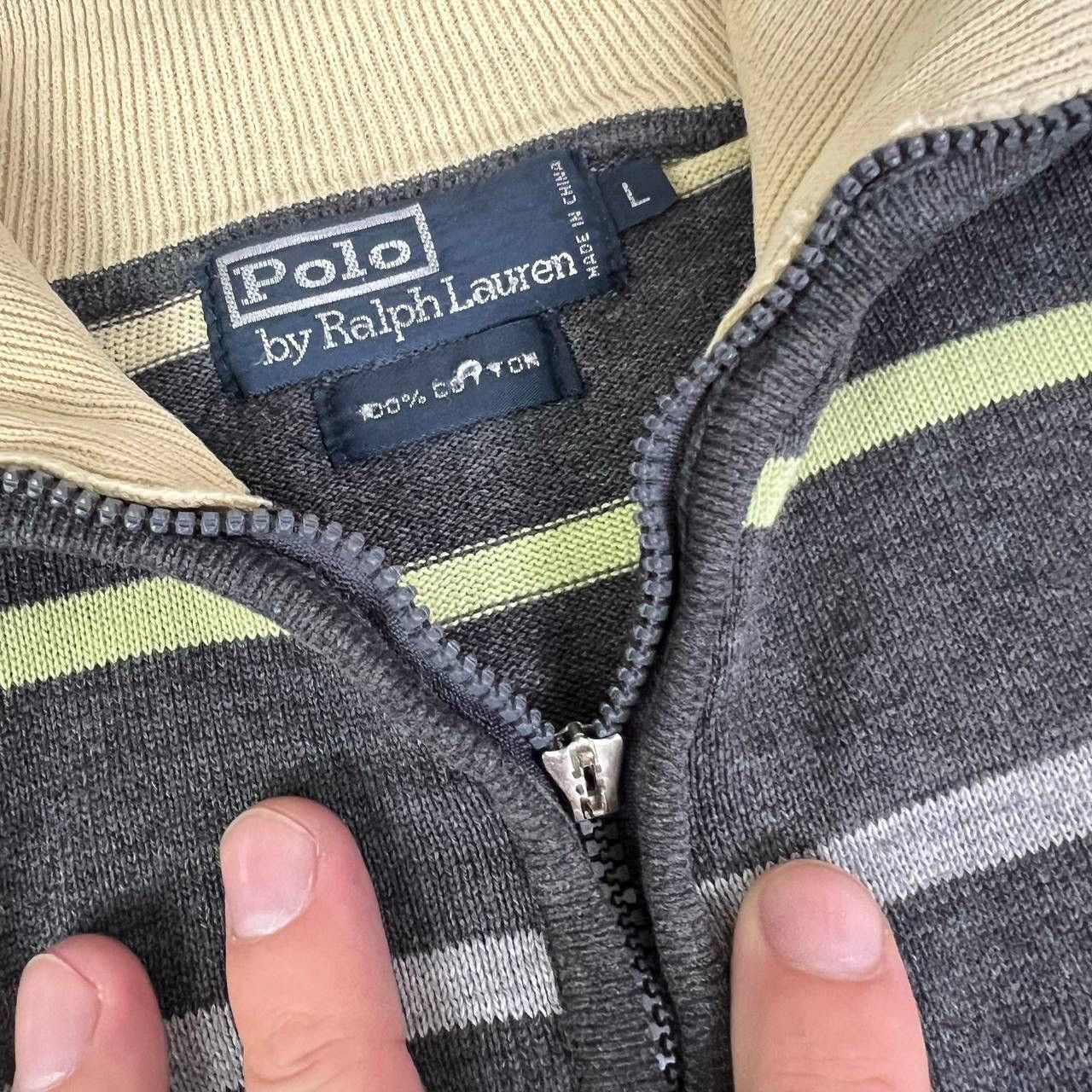 Polo Ralph Lauren Polo Ralph Lauren Quarter Zip 1/4 sweater stripped preppy Size US L / EU 52-54 / 3 - 6 Thumbnail