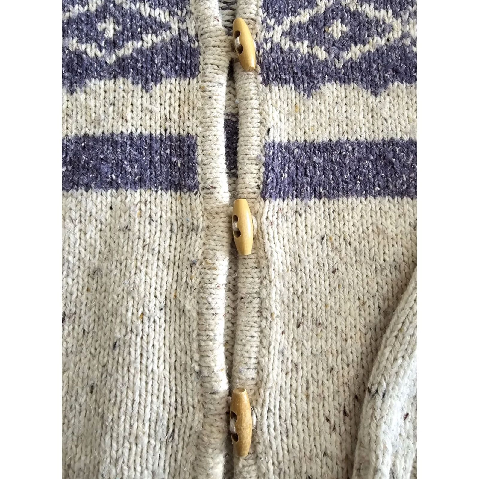 Vintage VTG St. Johns Bay Cardigan Sweater Cottagecore Wood Toggle Button Cream XS? Size L / US 10 / IT 46 - 4 Thumbnail