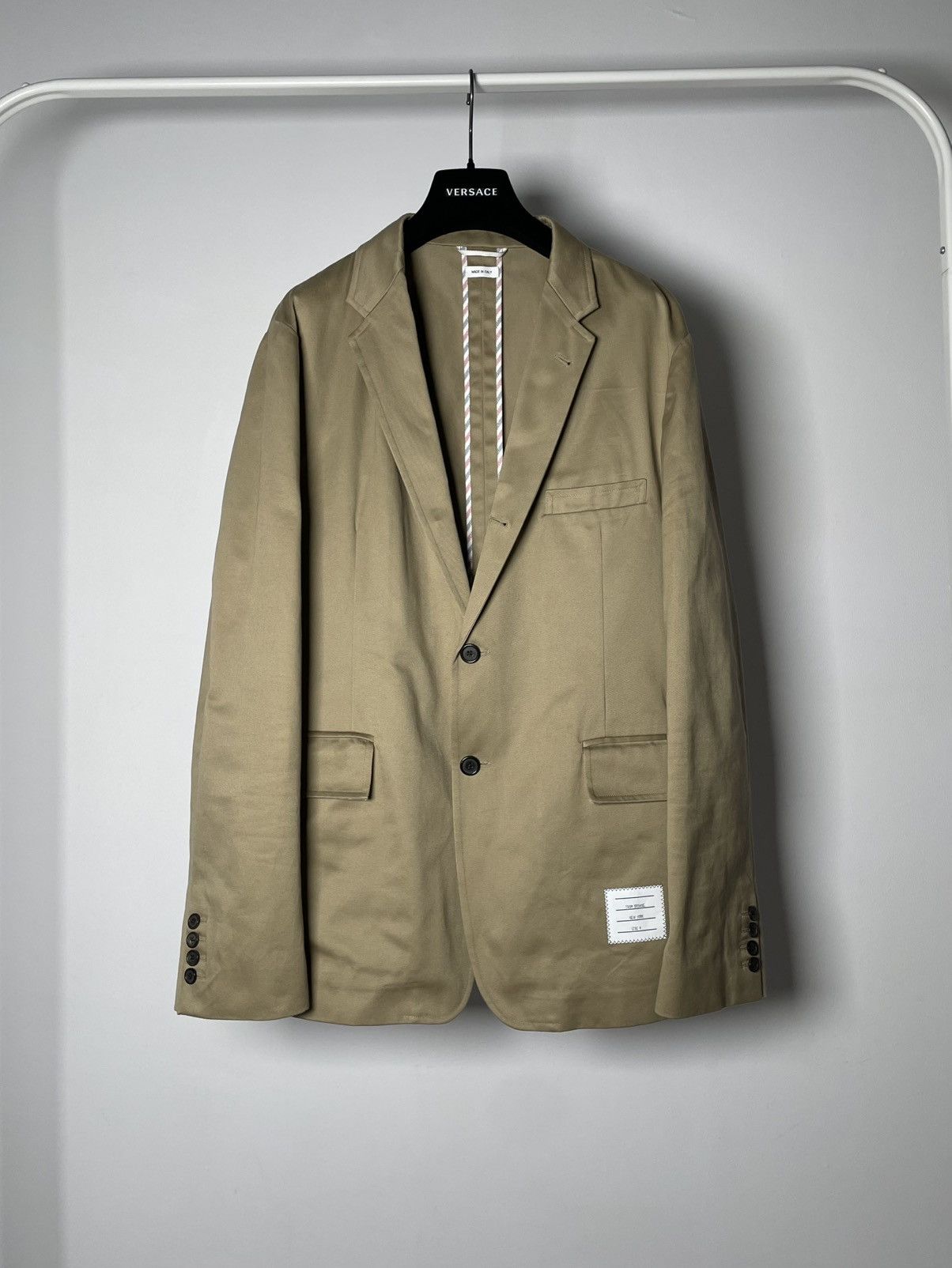 Thom Browne Beige Unconstructed Classic Blazer