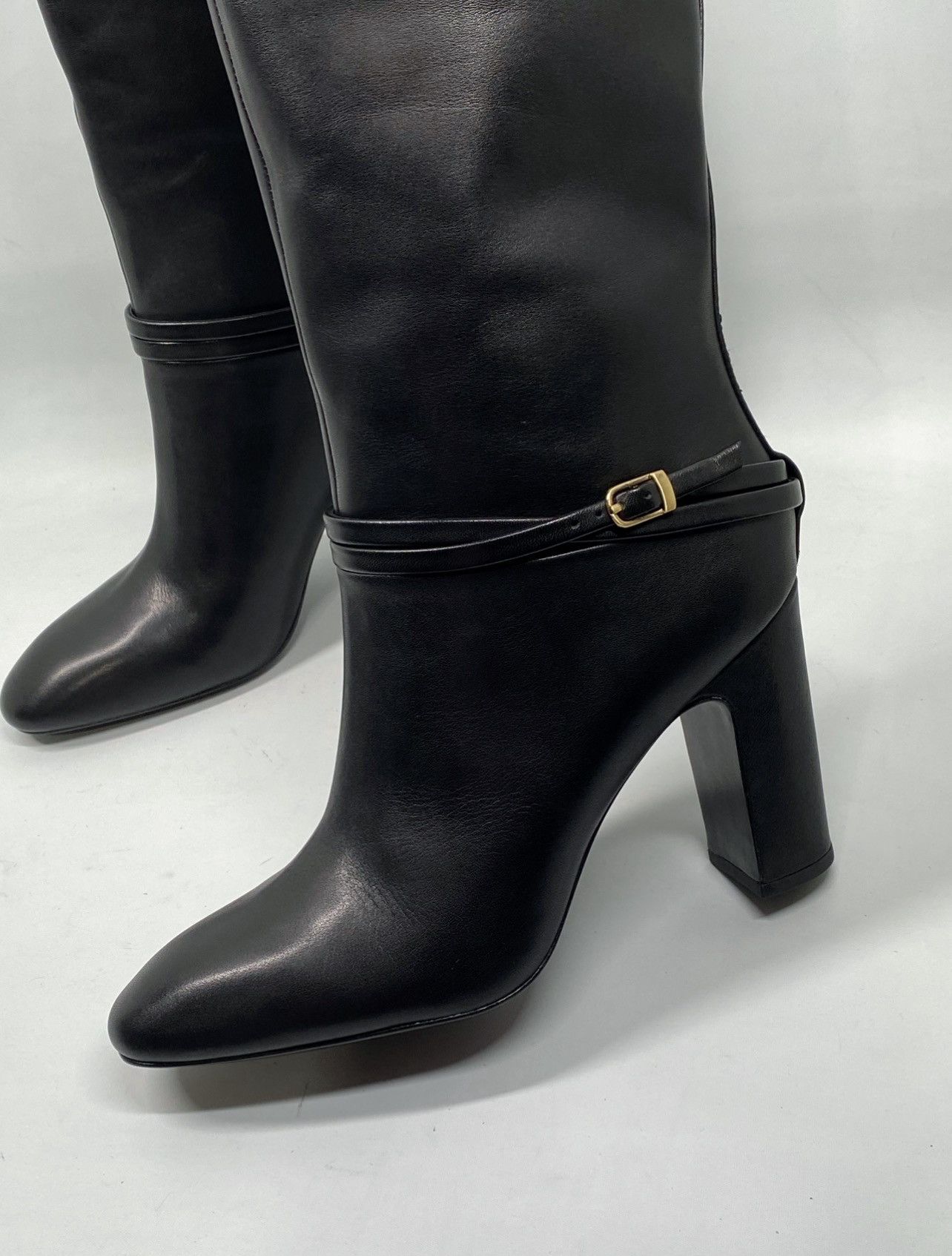 Loeffler Randall Loeffler Randall Solana Leather Buckle Knee Boots size 8.5 Size US 8.5 / IT 38.5 - 6 Thumbnail