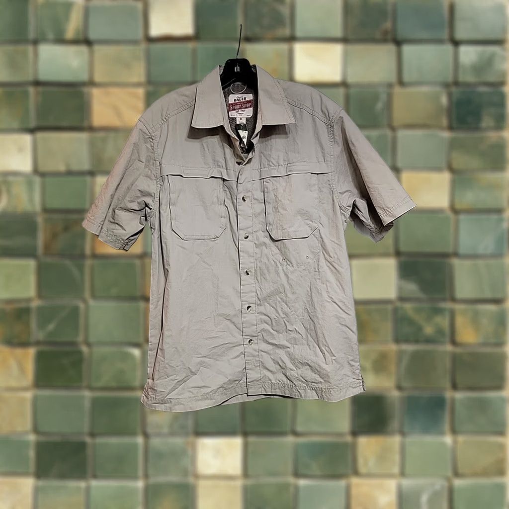Eddie Bauer Eddie Bauer Shirt Men M Ivory Short Sleeve Button-Up Sport Fishing Vented Size US M / EU 48-50 / 2 - 1 Thumbnail