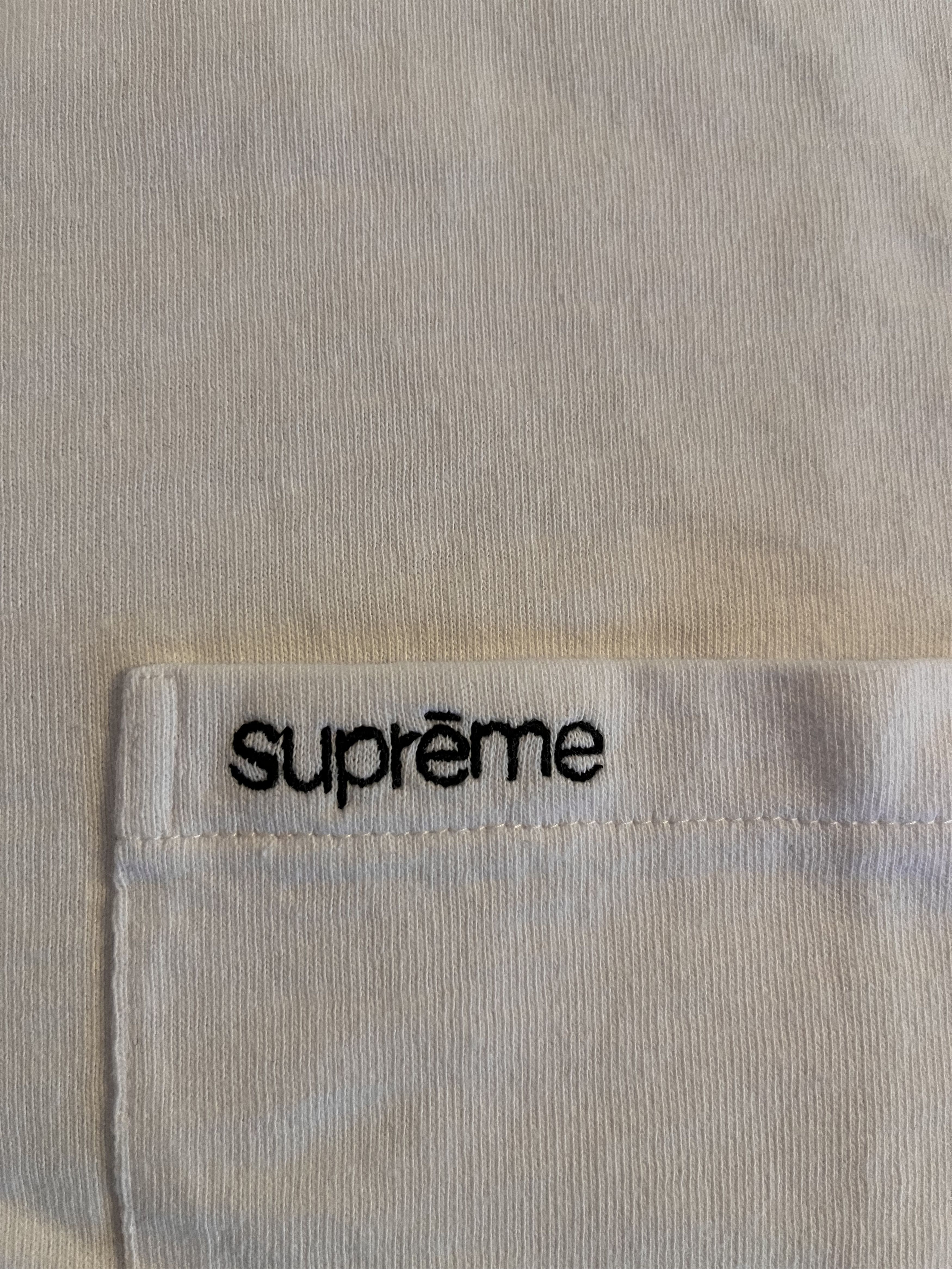 Supreme Supreme Pocket Tee White Size US L / EU 52-54 / 3 - 4 Thumbnail
