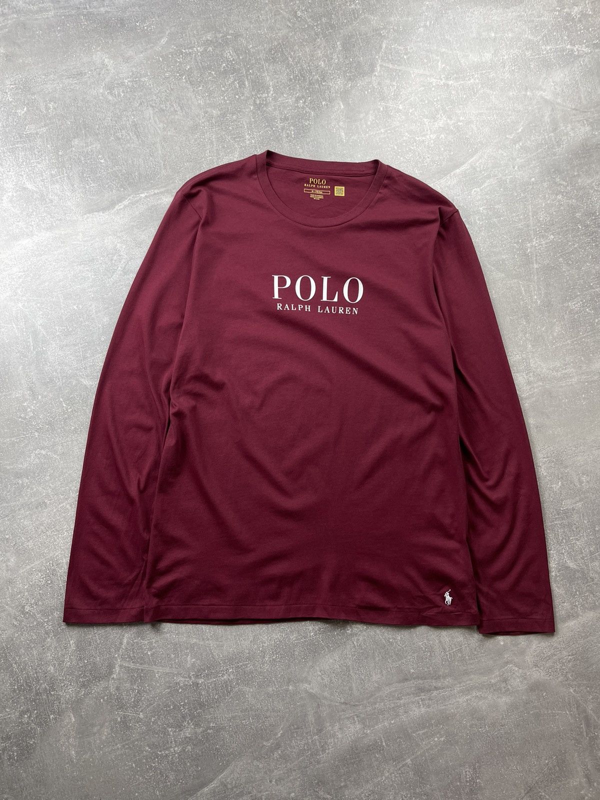 Polo Ralph Lauren Polo Ralph Lauren Burgundy Long Sleeve Logo Shirt Size US M / EU 48-50 / 2 - 2 Thumbnail