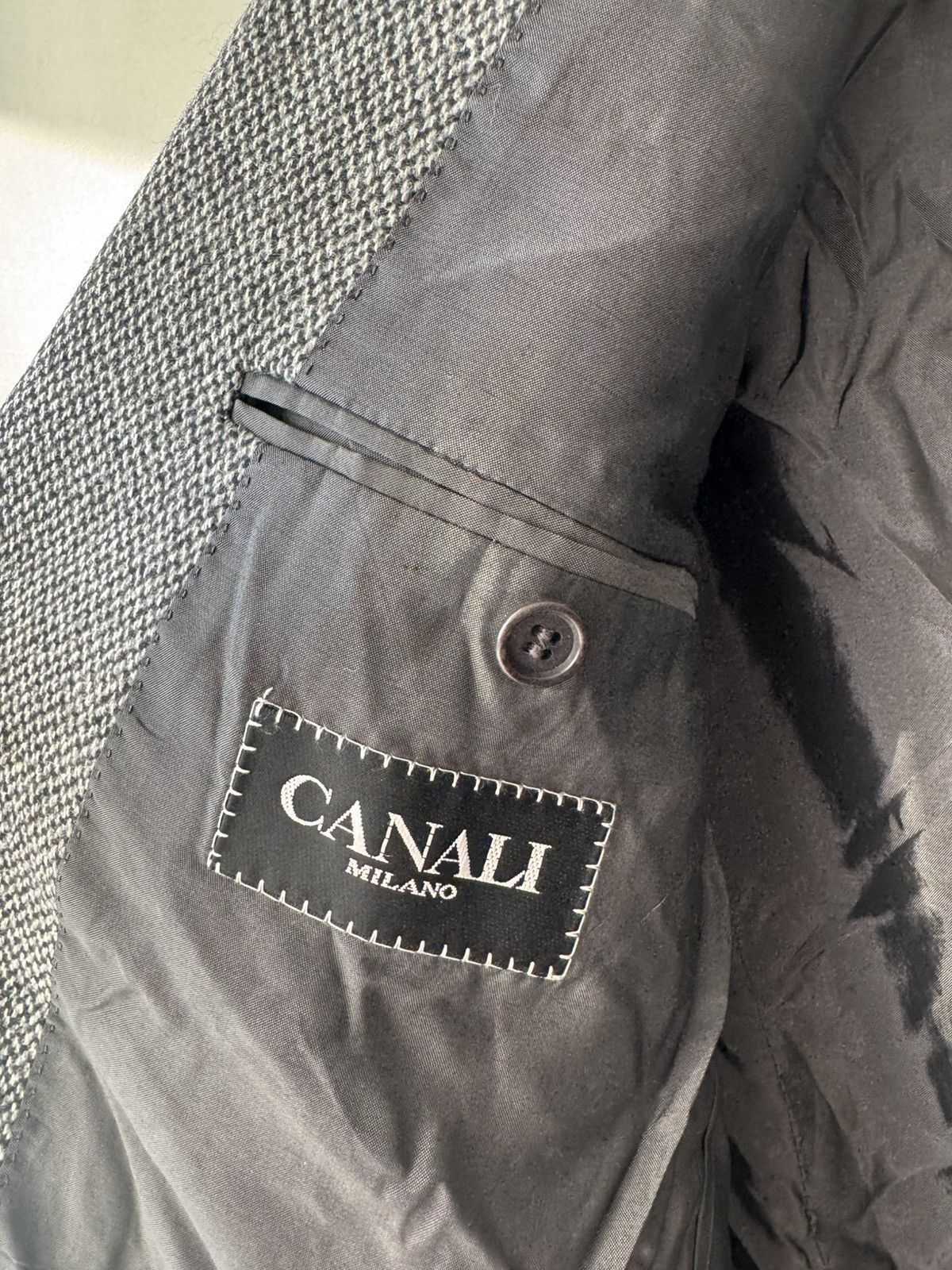 Canali Canali Two Buttons Cashmere/Wool Grey Blazer Jacket Size 50R - 8 Thumbnail