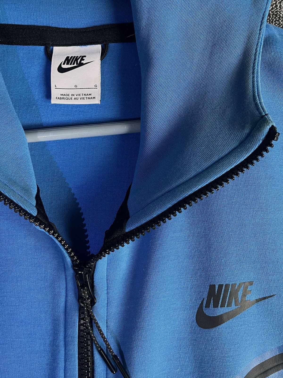Nike Nike Tech Fleece Full-Zip Jacket- Blue - Mens Size Large Size US L / EU 52-54 / 3 - 3 Thumbnail