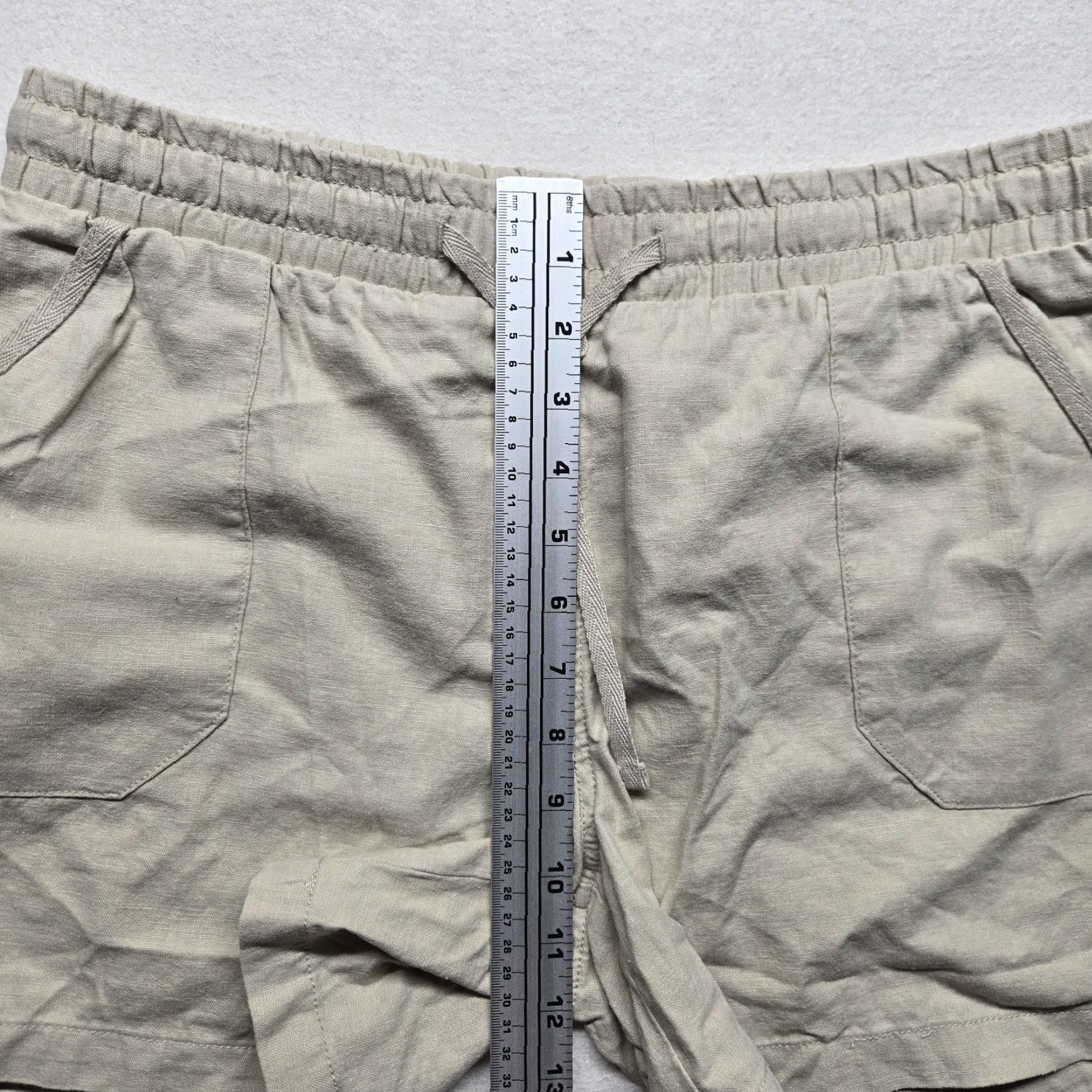Vintage EST 1946 Shorts Tan Beige Linen Blend Seaside Pockets Adult Women's M Medium Beige Est 1946 Linen Blend Pockets Shorts Women M Size 32" / US 10 / IT 46 - 7 Thumbnail