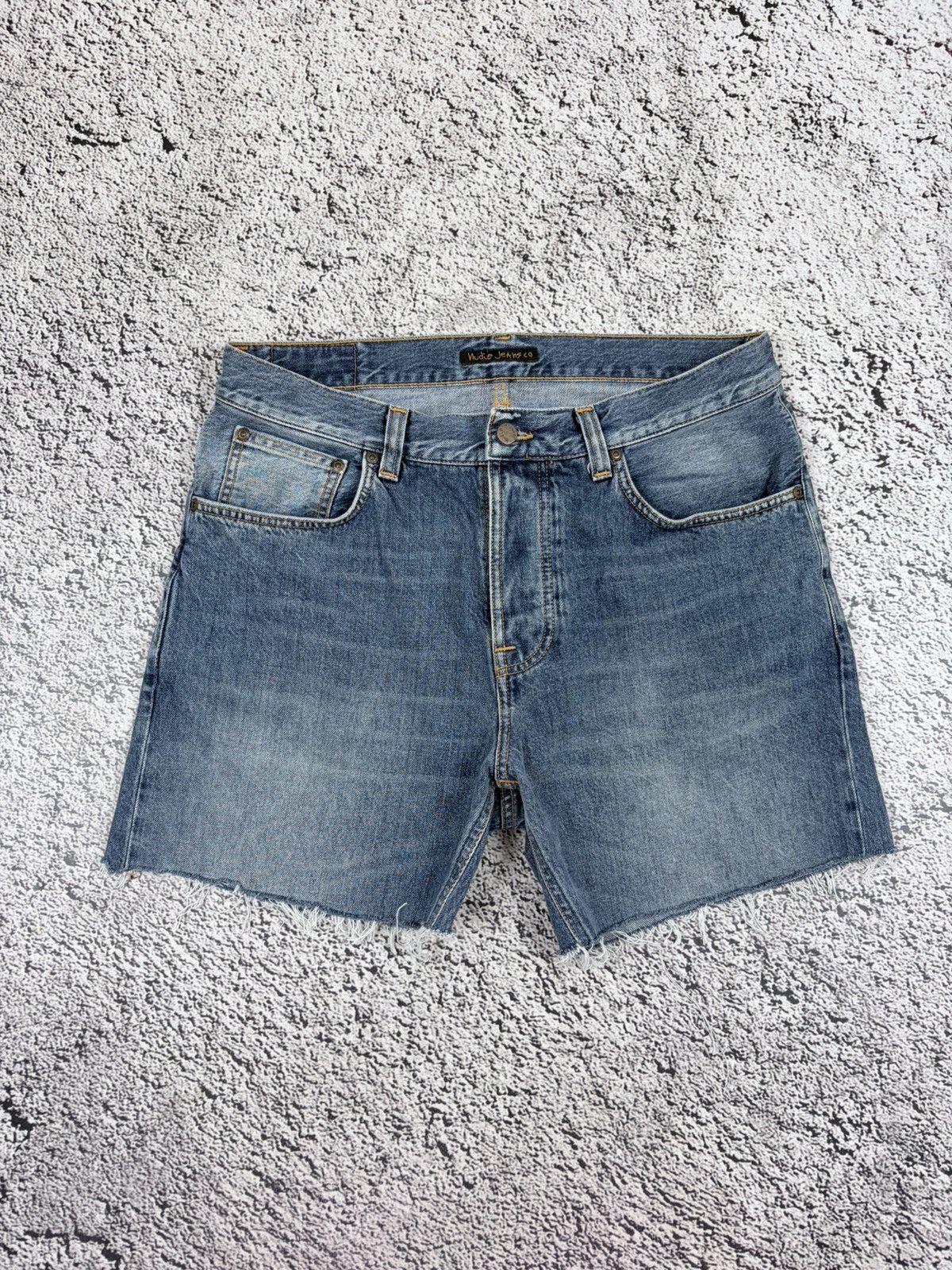 Nudie Jeans Nudie Jeans Co Custom Cut Off Denim Shorts Jorts W33 Size US 33 - 1 Thumbnail