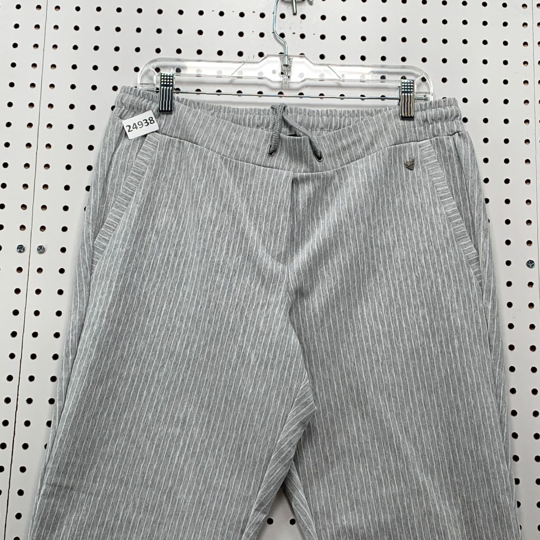 Vintage VINTAGE Kenny S. Gray Joggers Pants Adult Large 34x28.5 Fleece Pinstriped Gray White Athletic Approve Size US 33 - 2 Thumbnail