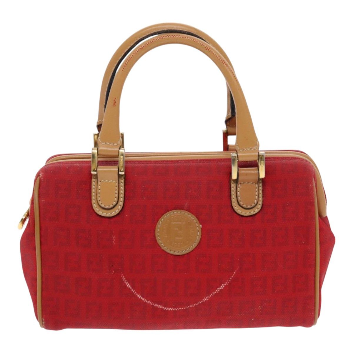 Fendi Zucca Red Canvas Handbag (Pre-Owned) Size ONE SIZE - 1 Thumbnail