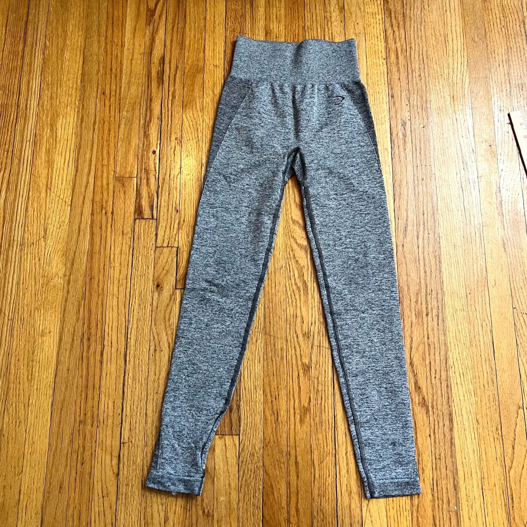 Gymshark Gymshark Leggings Womens XS Seamless Compression Gray Spellout Size 26" / US 2 / IT 38 - 3 Thumbnail