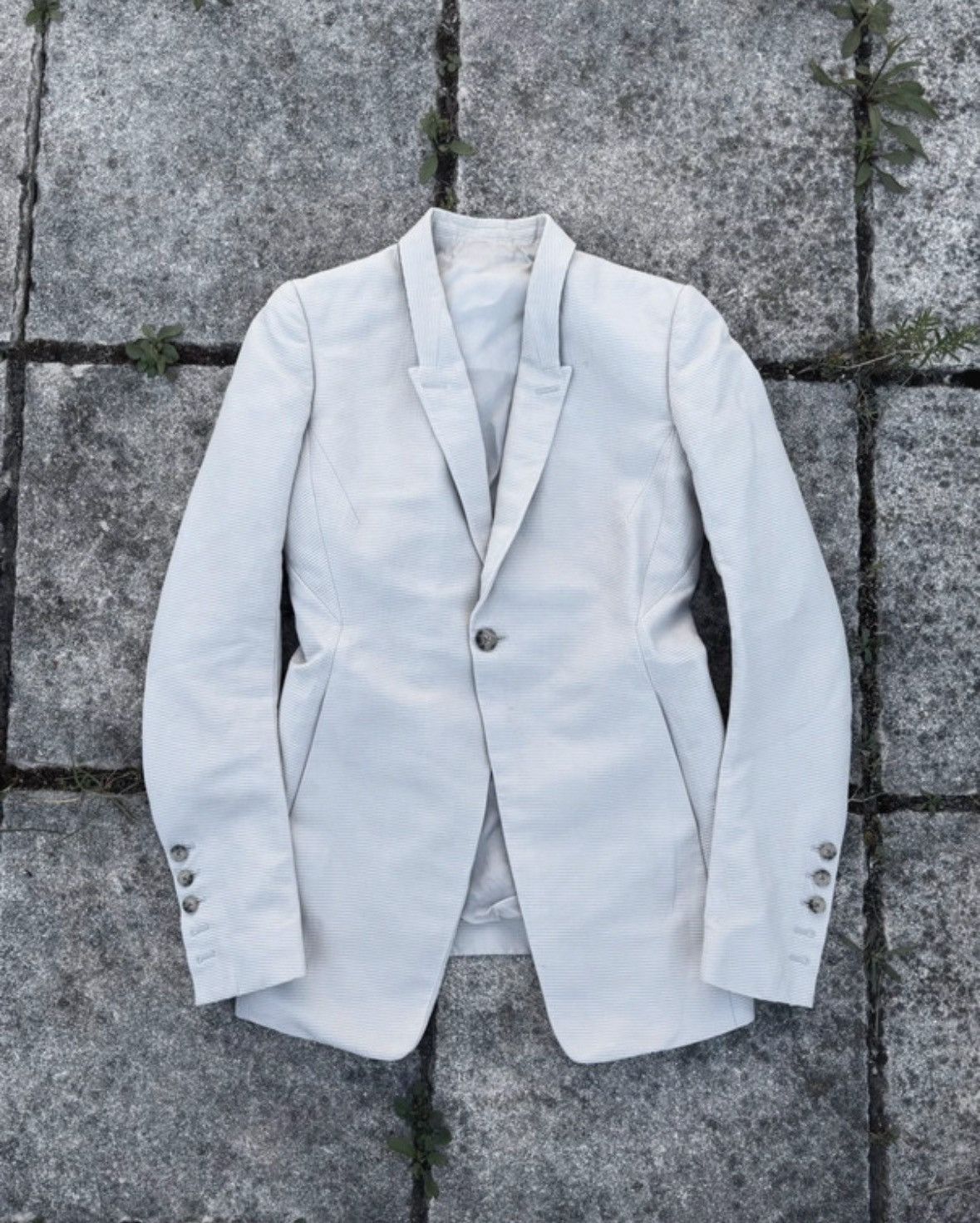 Rick Owens Rick Owens SS19 silk striped blazer Size 46R - 1 Thumbnail