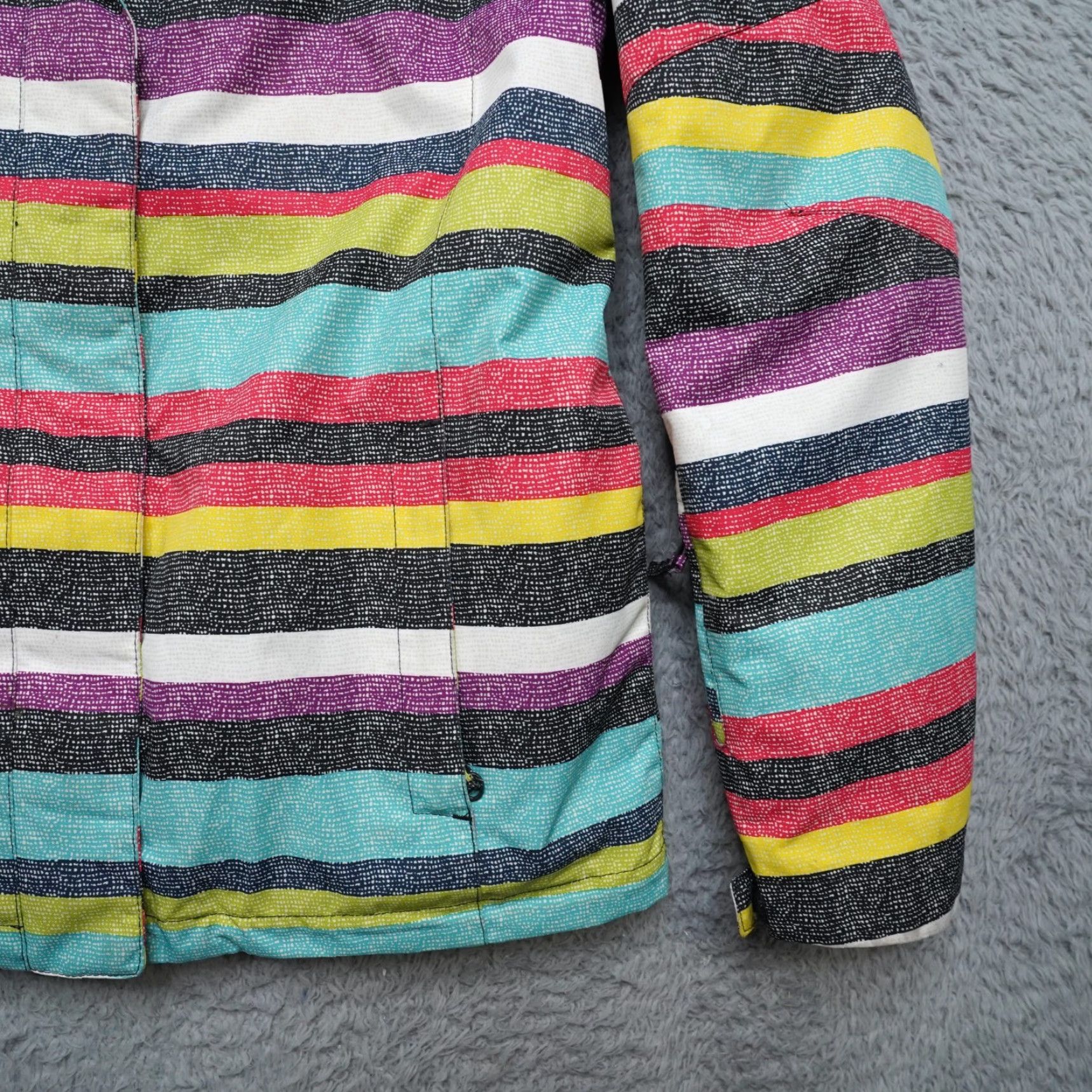 Vintage ROXY Rainbow Blue Snowboard Jacket Womens S Waterproof 10K Hooded Winter Casual Ski 90s Size S / US 4 / IT 40 - 6 Thumbnail