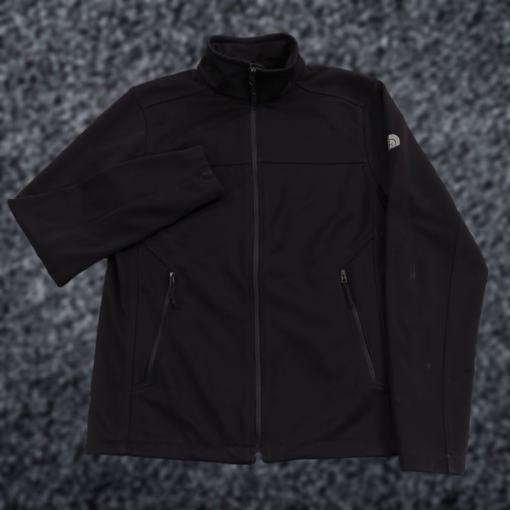VINTAGE The North Face Windwall Jacket Mens Small Black Short Soft Shell Zip