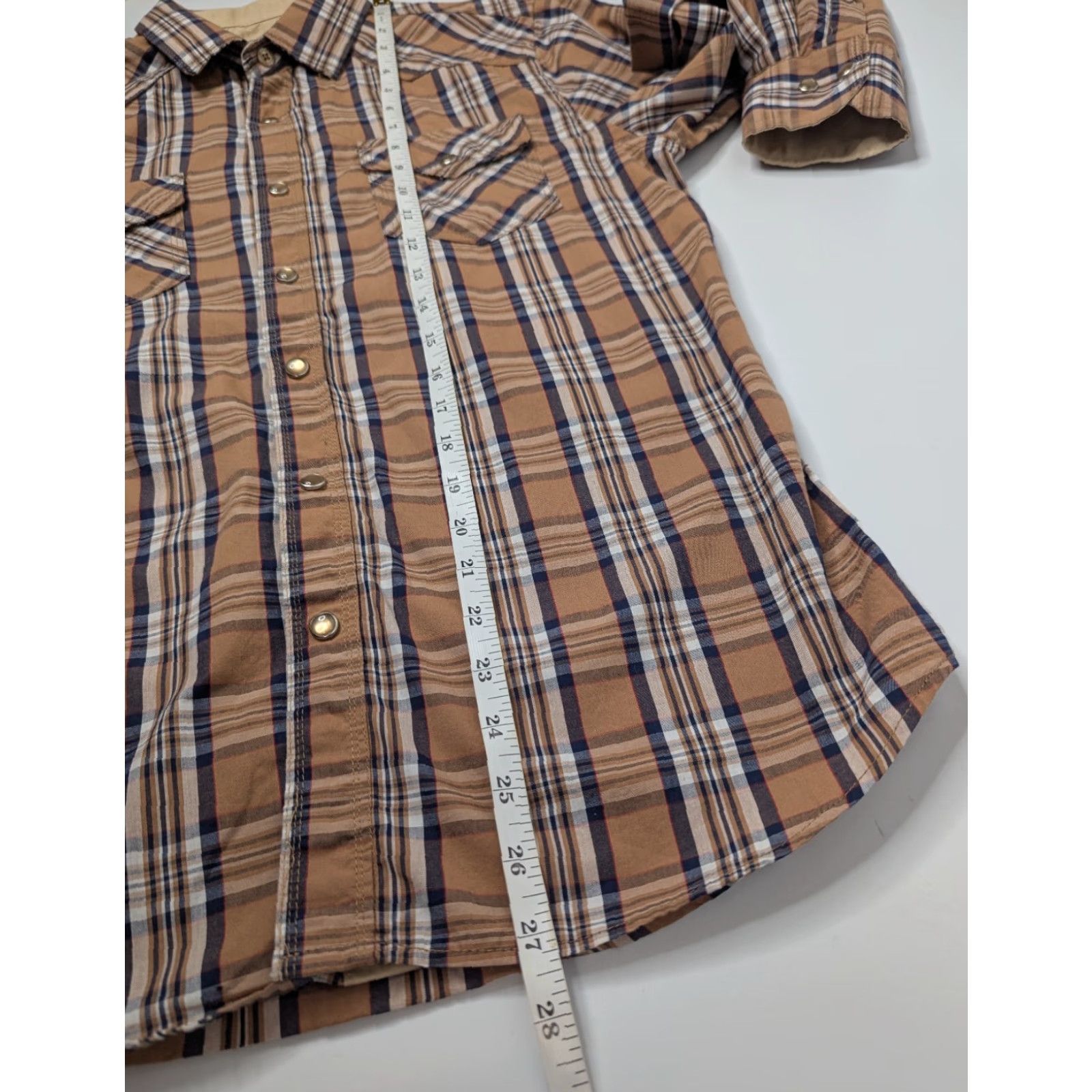 Vintage Moy Ferreti Plaid Shirt Button-Up Cowboys Mens Size S Brown Cotton Long Sleeve Pearl Snap Size US S / EU 44-46 / 1 - 5 Thumbnail