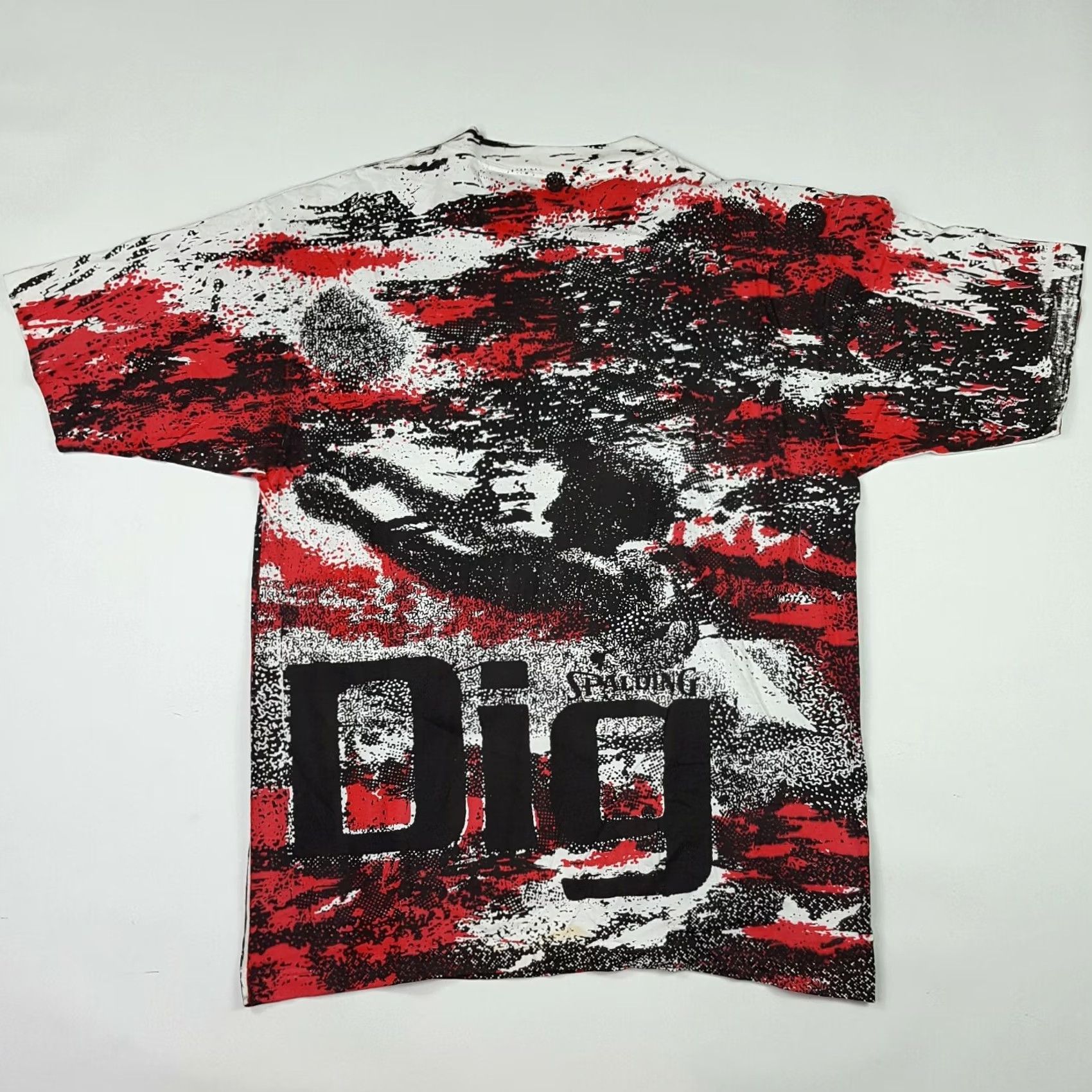 Spalding VINTAGE Spalding T-Shirt Shirt Men XL Red 90s AOP Graphic Print Sports Volleyball 90s Retro Crew Neck Short Sleeve Size US L / EU 52-54 / 3 - 7 Thumbnail
