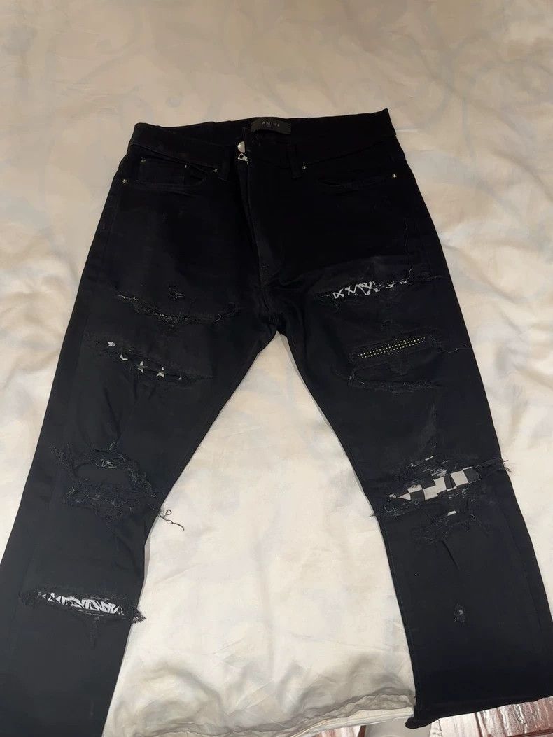 Amiri Amiri Patchwork Destruction Denim Pants Size 34-2506 Size US 34 / EU 50 - 1 Thumbnail