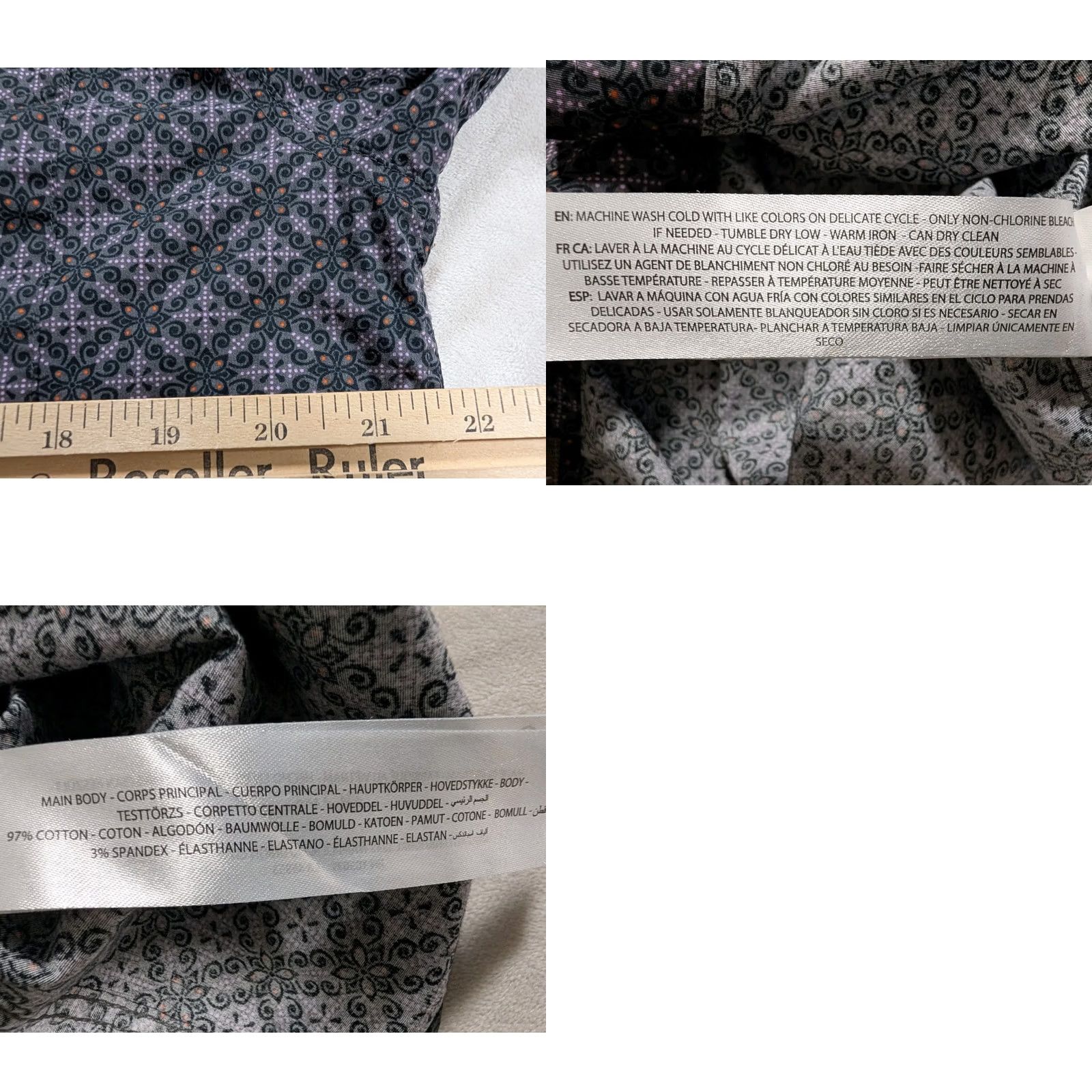 Ariat Ariat Button-Up Shirt Geometric AOP Stretch Long Sleeve Purple & Black Mens M Size US M / EU 48-50 / 2 - 8 Thumbnail