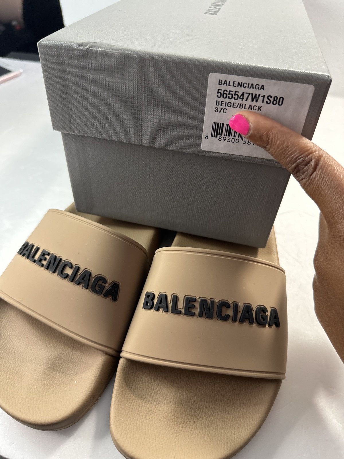 Balenciaga New Authentic Balenciaga Logo Sport Slide Size US 7 / IT 37 - 10 Thumbnail