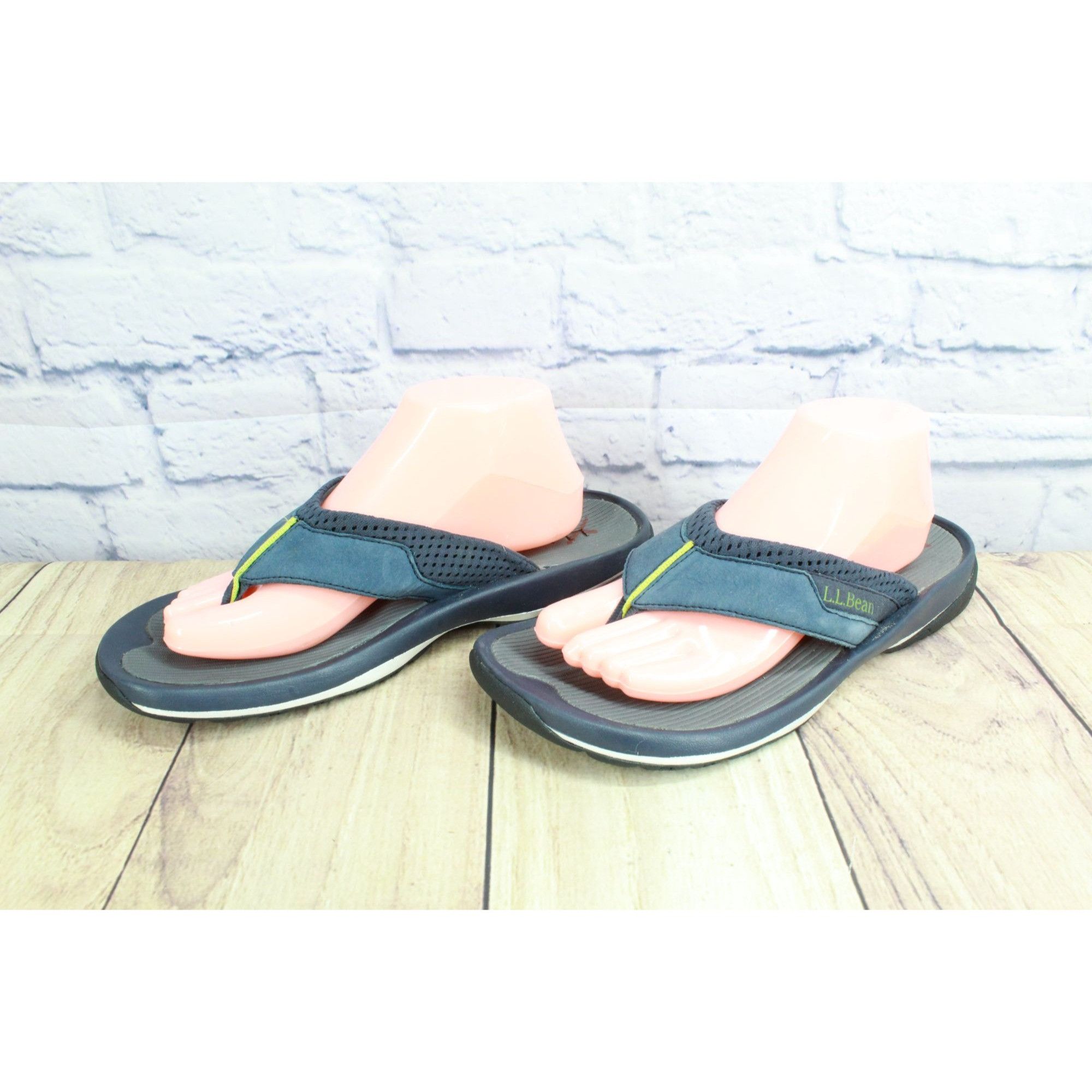 L.L. Bean × Leather LL Bean Swift River Men's Perforated Athletic Flip-Flops Size US 9 / EU 42 - 2 Thumbnail