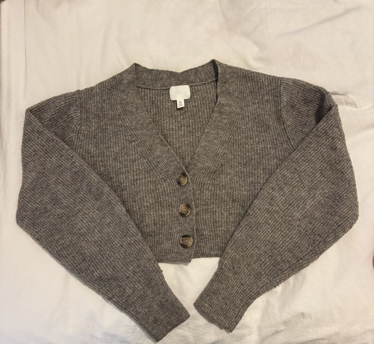 H&M Wool cropped cardigan Size S / US 4 / IT 40 - 1 Thumbnail