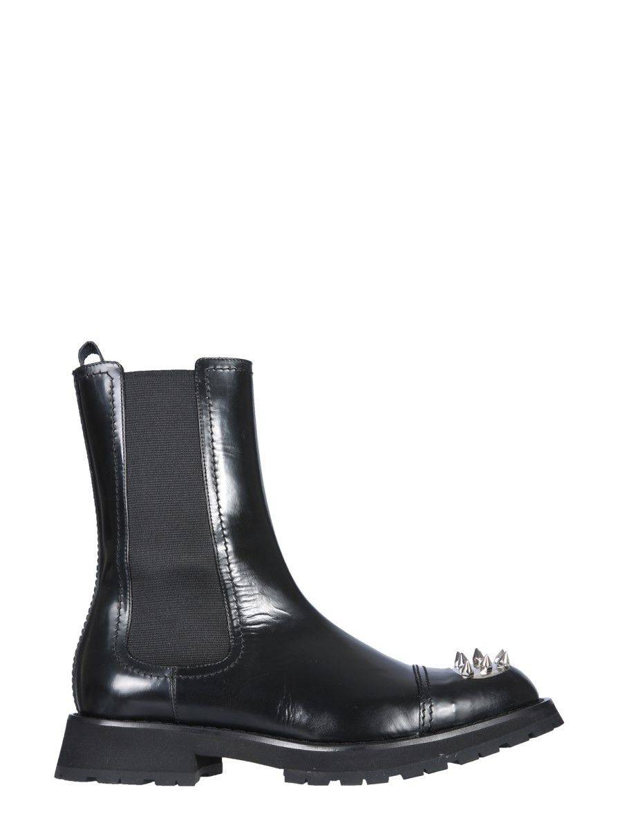 Alexander McQueen o1y1024 Ankle Boots in Black Size US 6 / EU 39 - 1 Thumbnail