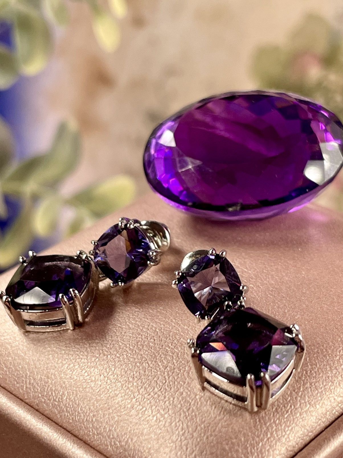 Other Genuine Amethyst 14CT Earrings 925 Silver Size ONE SIZE - 2 Thumbnail