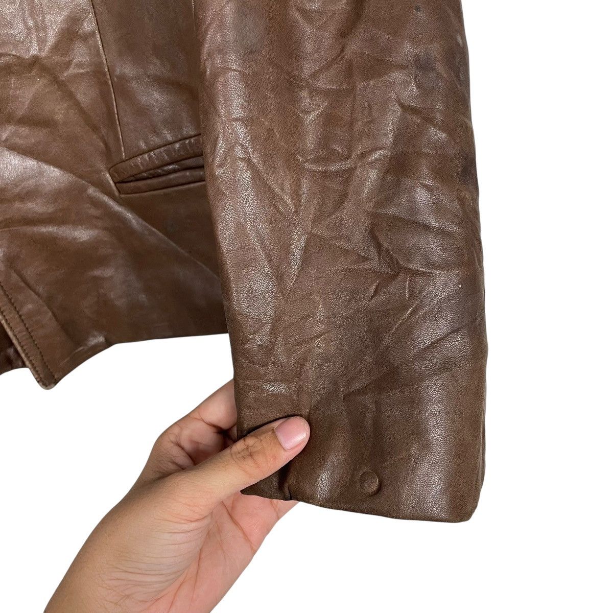 Other Blu Fox Roma Leather Jacket Size L / US 10 / IT 46 - 13 Thumbnail