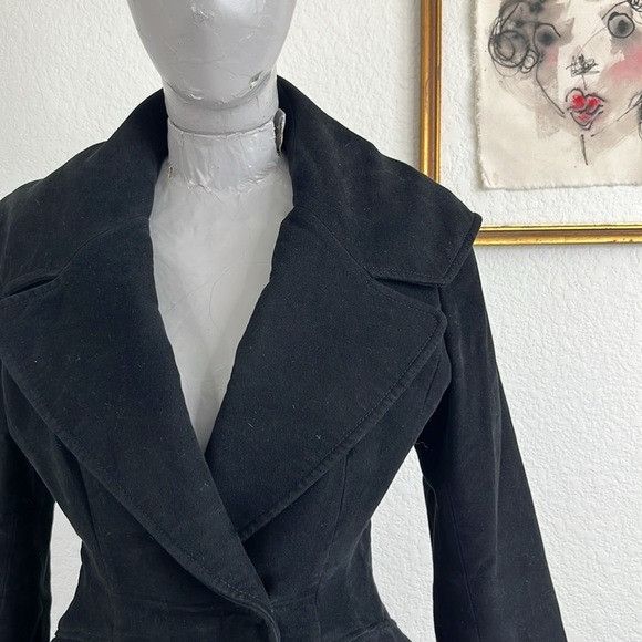 Altuzarra Altuzarra Velour Double Breasted Peplum Ruffle Officer Blaze Size M / US 6-8 / IT 42-44 - 3 Thumbnail