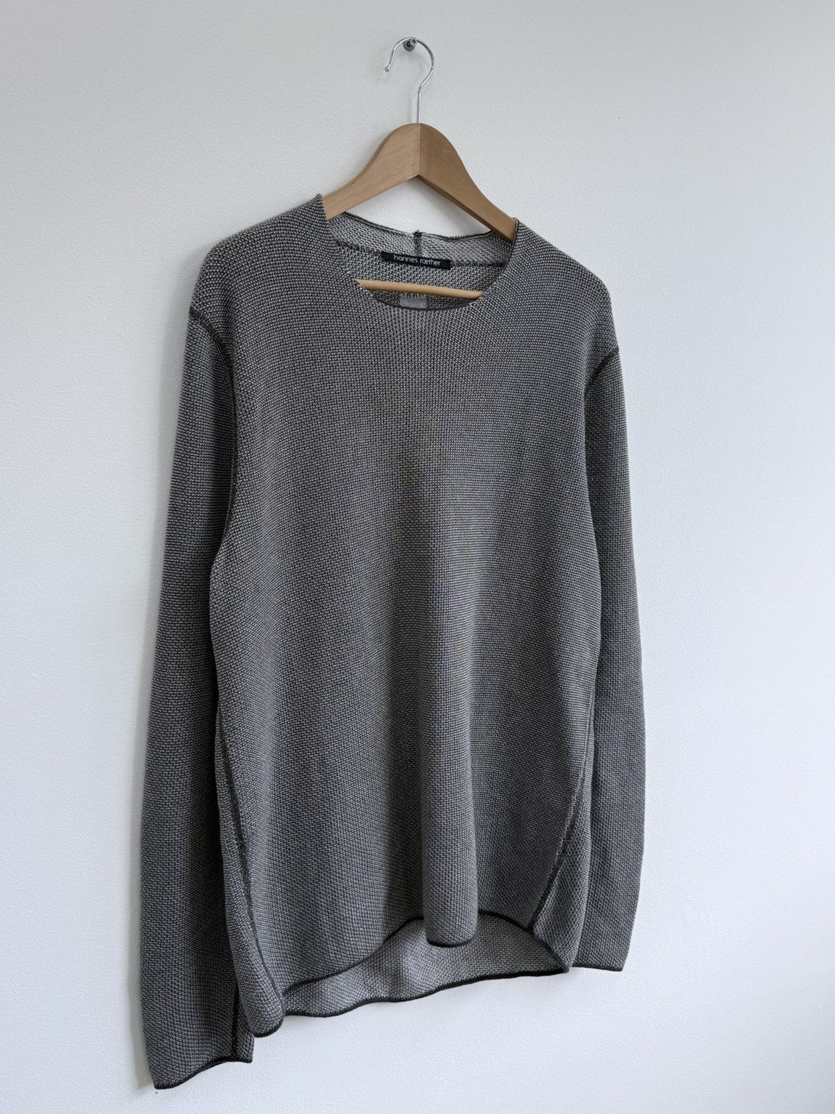 hannes roether Hannes Roether Gray Wool Knit Sweater Size US XL / EU 56 / 4 - 2 Thumbnail