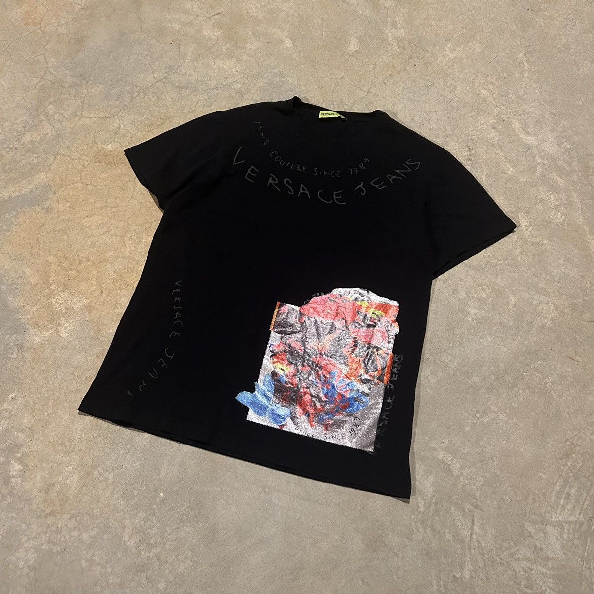 Designer Versace Jeans Couture Statue of David Art Printed Tee Size US L / EU 52-54 / 3 - 2 Thumbnail