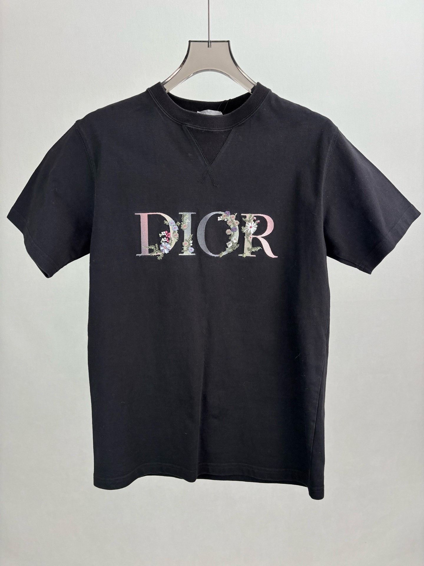 Dior DIOR Black Floral Short Sleeve Size S / US 4 / IT 40 - 1 Thumbnail