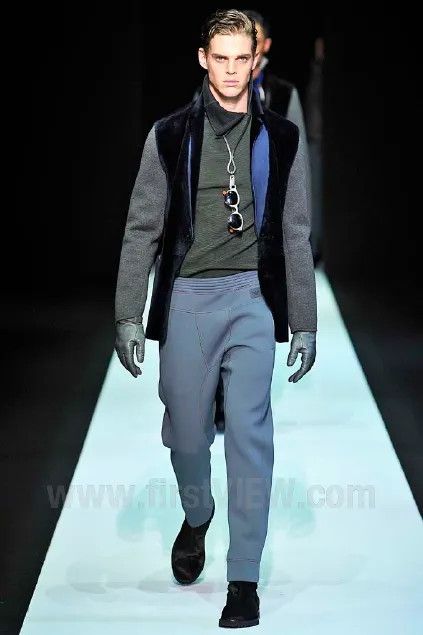 Emporio Armani FW2013 Emporio Armani Black Sherling Wool Sleeves Jacket Size US L / EU 52-54 / 3 - 2 Thumbnail
