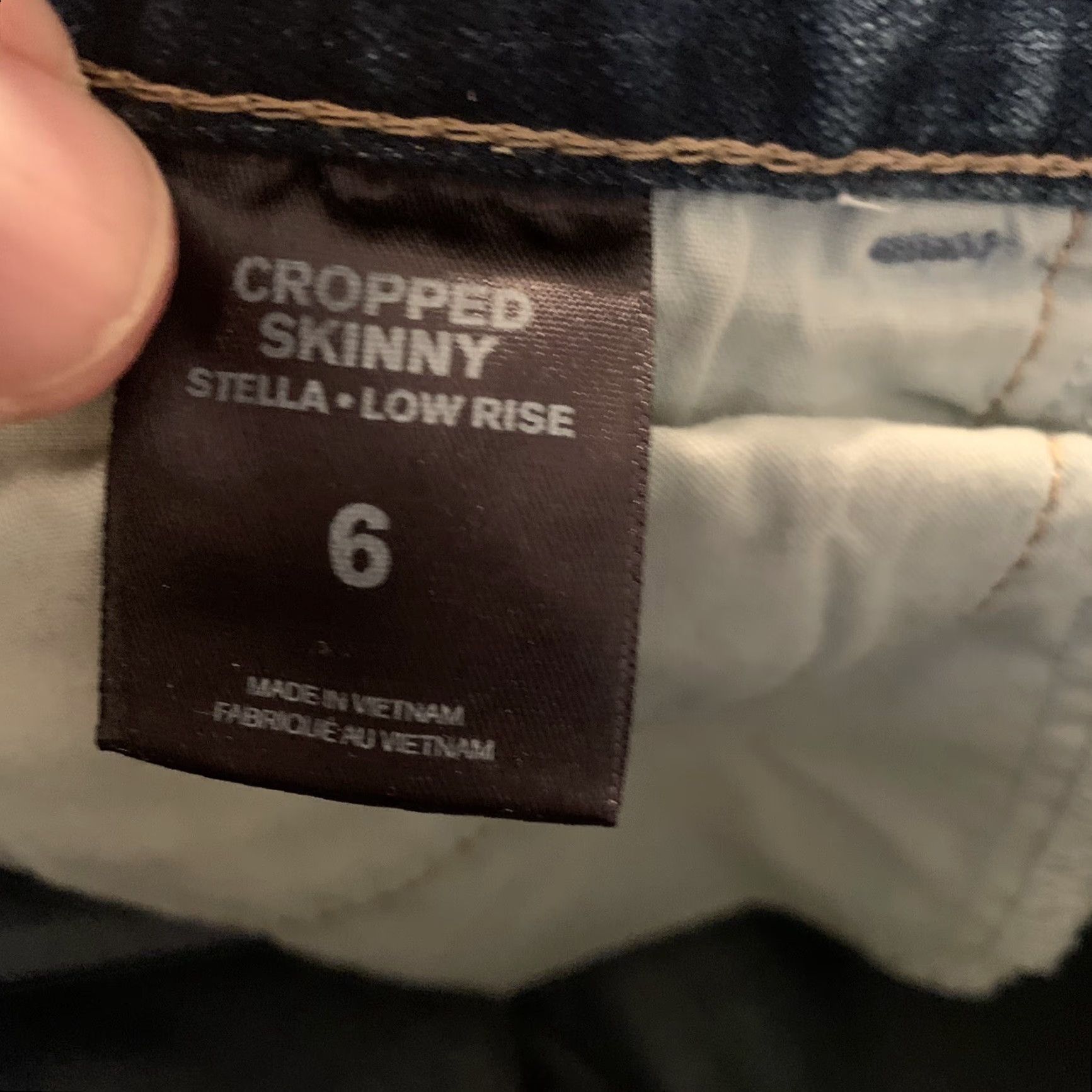 Express Express Jeans Womens 6 Stella Cropped Skinny Low Rise Medium Wash Side Stripe Size 28" / US 6 / IT 42 - 2 Thumbnail