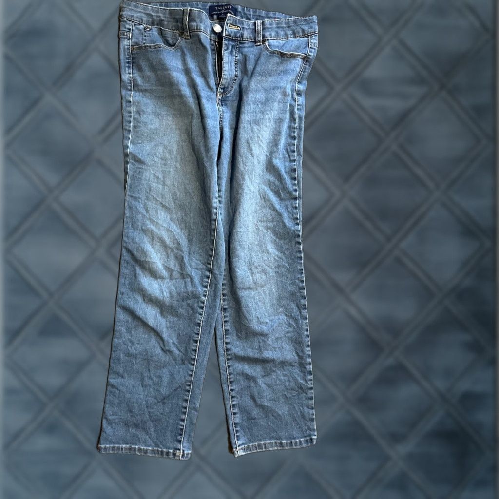 Talbots Talbots Jeans Womens 8 Blue Simply Flattering 5-Pocket Stretch Buttons At Hems Size 30" / US 8 / IT 44 - 1 Thumbnail