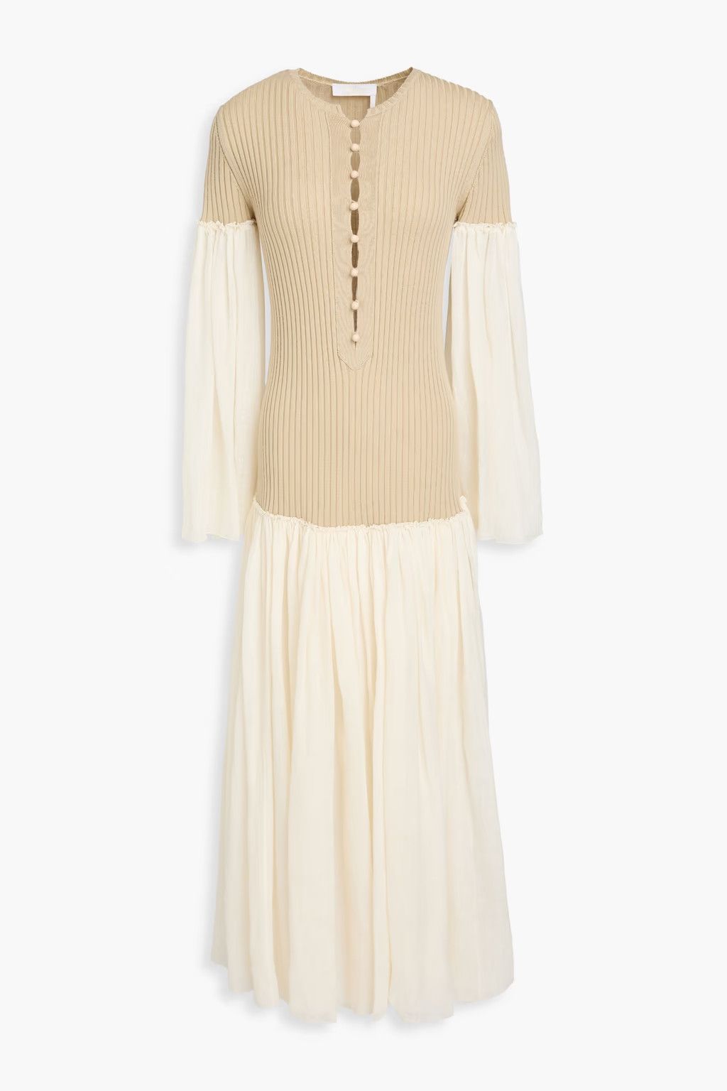 Chloe o1y0825 Maxi Dress in Beige Size S / US 4 / IT 40 - 1 Thumbnail