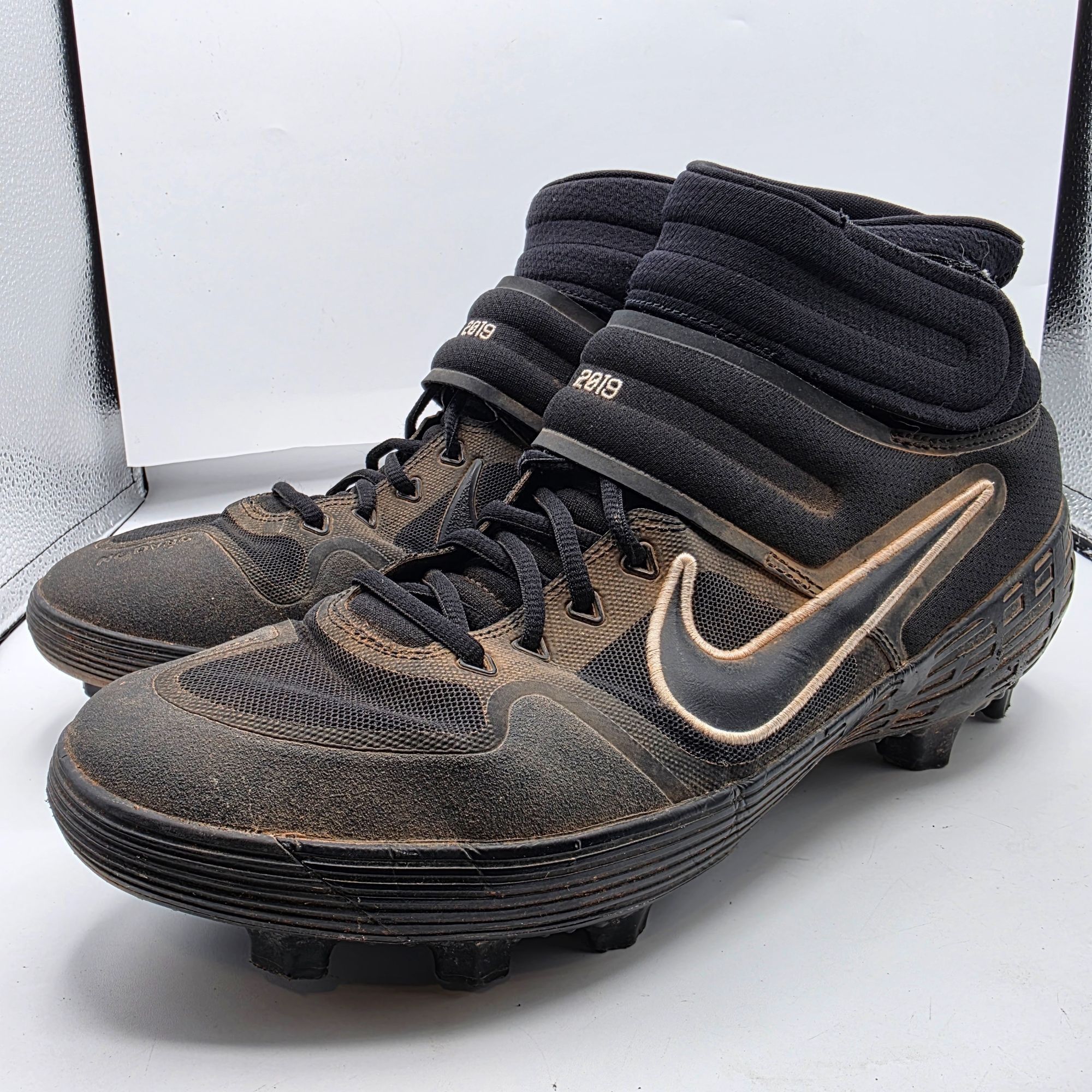 Nike Nike By You Alpha Huarache Elite 2 Mens Size 13 Black Baseba Size US 13 / EU 46 - 3 Thumbnail