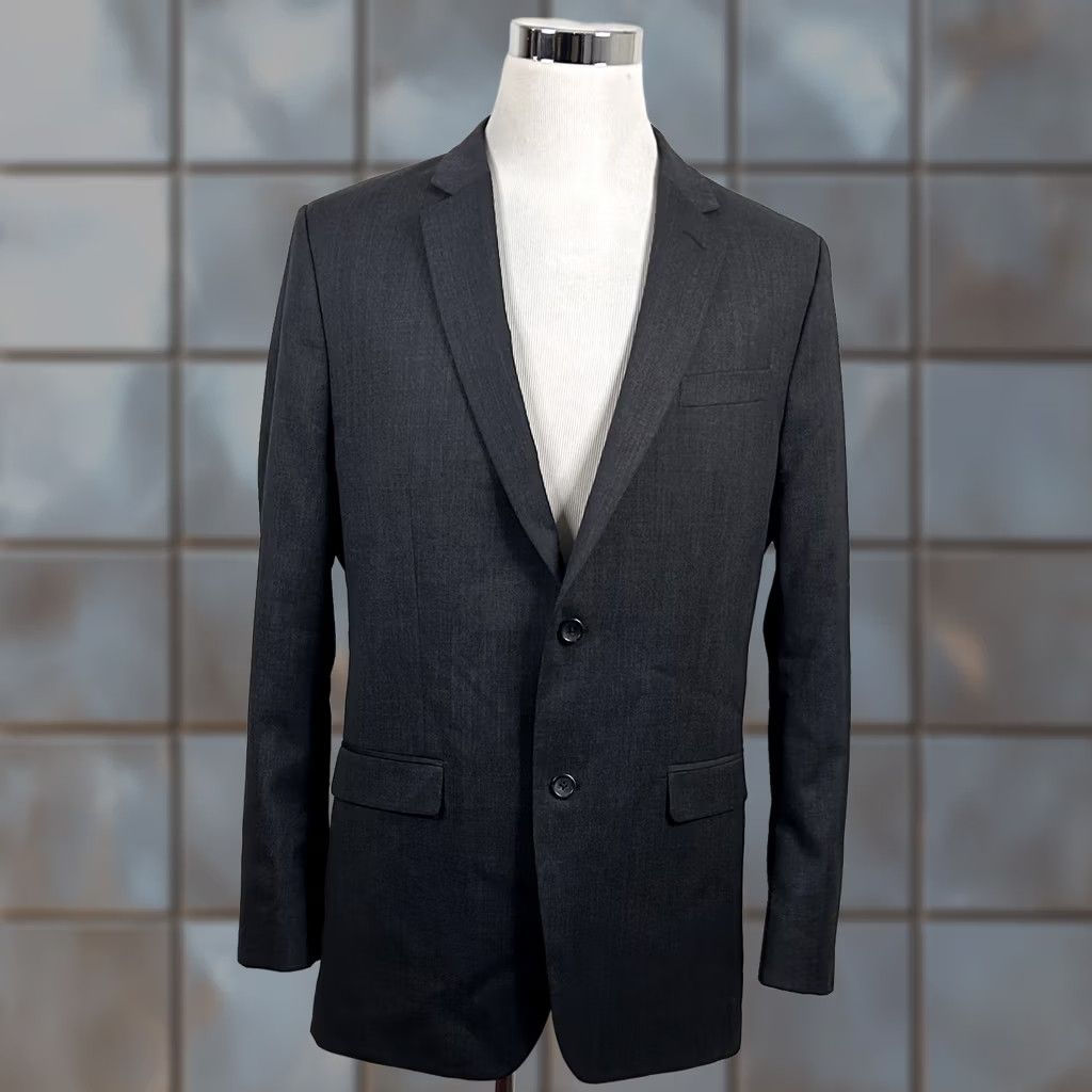 Banana Republic Banana Republic Sport Coat Gray Wool Blend Two-Button 46L Slim Fit Single-Breasted Men’s Jacket Size US XS / EU 42 / 0 - 1 Thumbnail