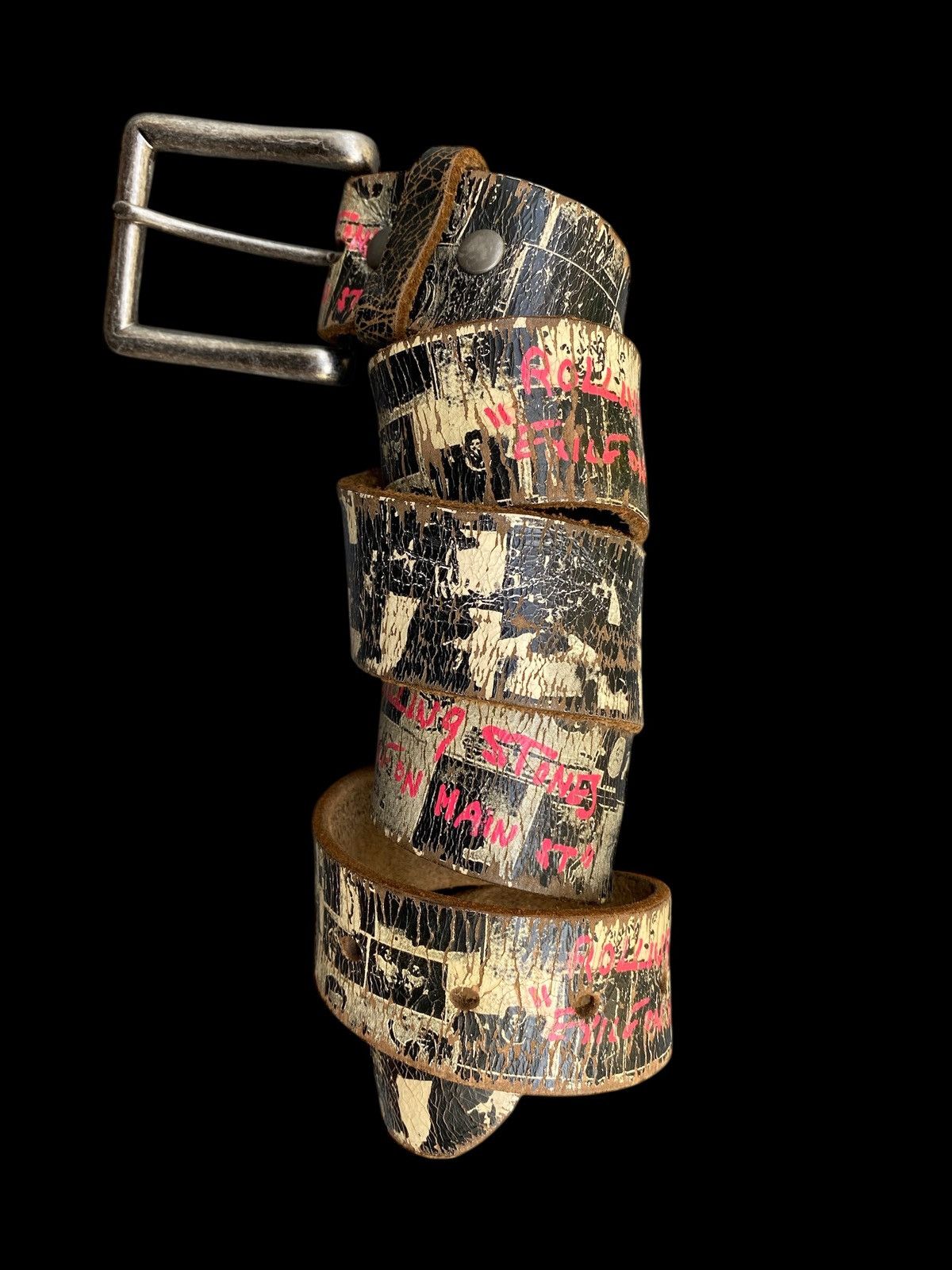 The Rolling Stones Vintage BELT 2005 Rolling Stones"EXILFON MAIN IT" Saiz 32 Size ONE SIZE - 1 Thumbnail