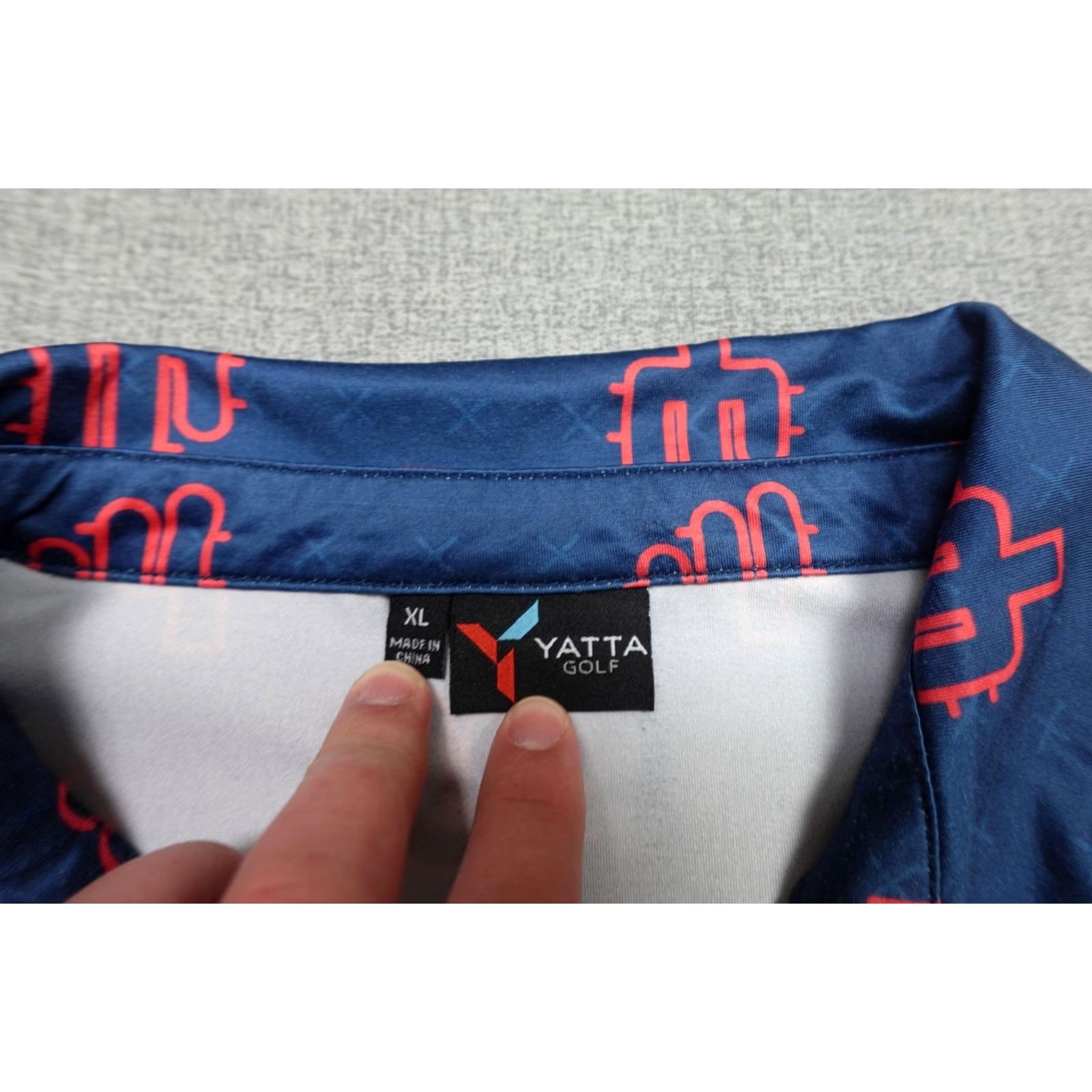 Vintage Yatta Golf Polo Mens XL Blue Cactus Print Performance Lightweight Stretch AOP Shirts polo Shirt Size US XL / EU 56 / 4 - 2 Thumbnail