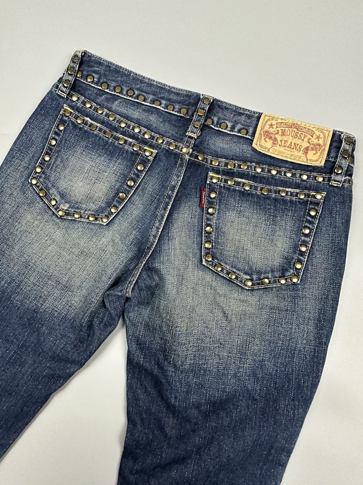 If Six Was Nine × Le Grande Bleu (L.G.B.) 🔥Flared🔥 Vintage Moussy Flared Boro Multi Button Jeans Size 27" / US 4 / IT 40 - 9 Thumbnail
