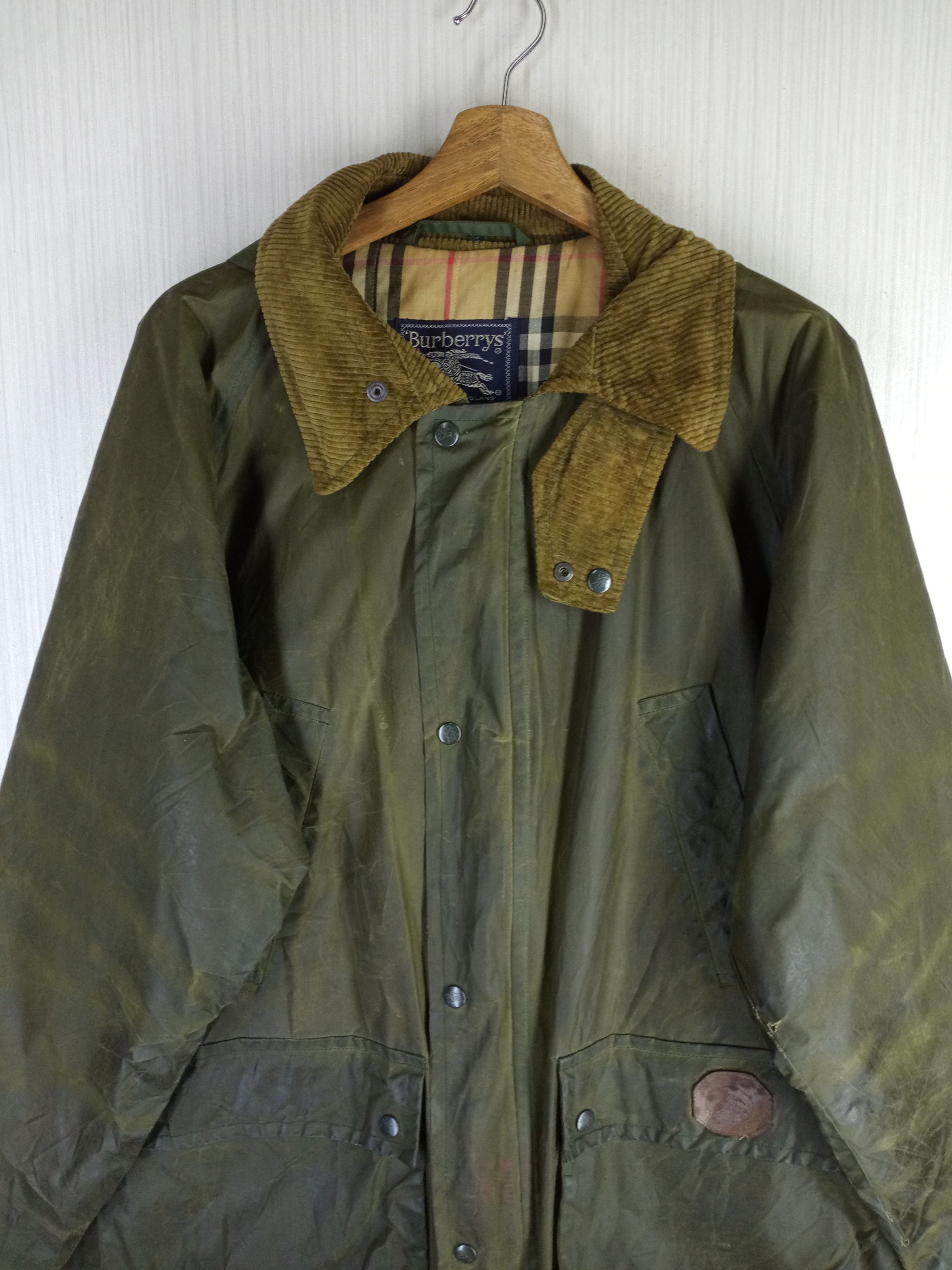 Burberry × Burberry Prorsum Rare Vintage Burberrys Nova Check Waxed Jacket Size US XL / EU 56 / 4 - 3 Thumbnail