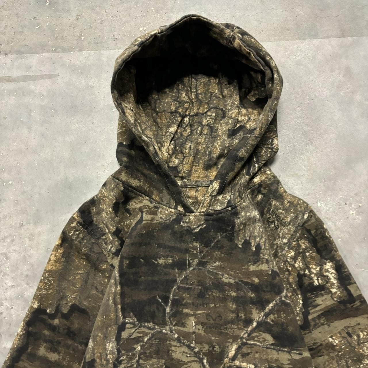 Japanese Brand × Vintage Crazy Vintage Y2K/2000s Tree Camo Wildlife Nature Skater Streetwear Hoodie! Size US S / EU 44-46 / 1 - 2 Thumbnail