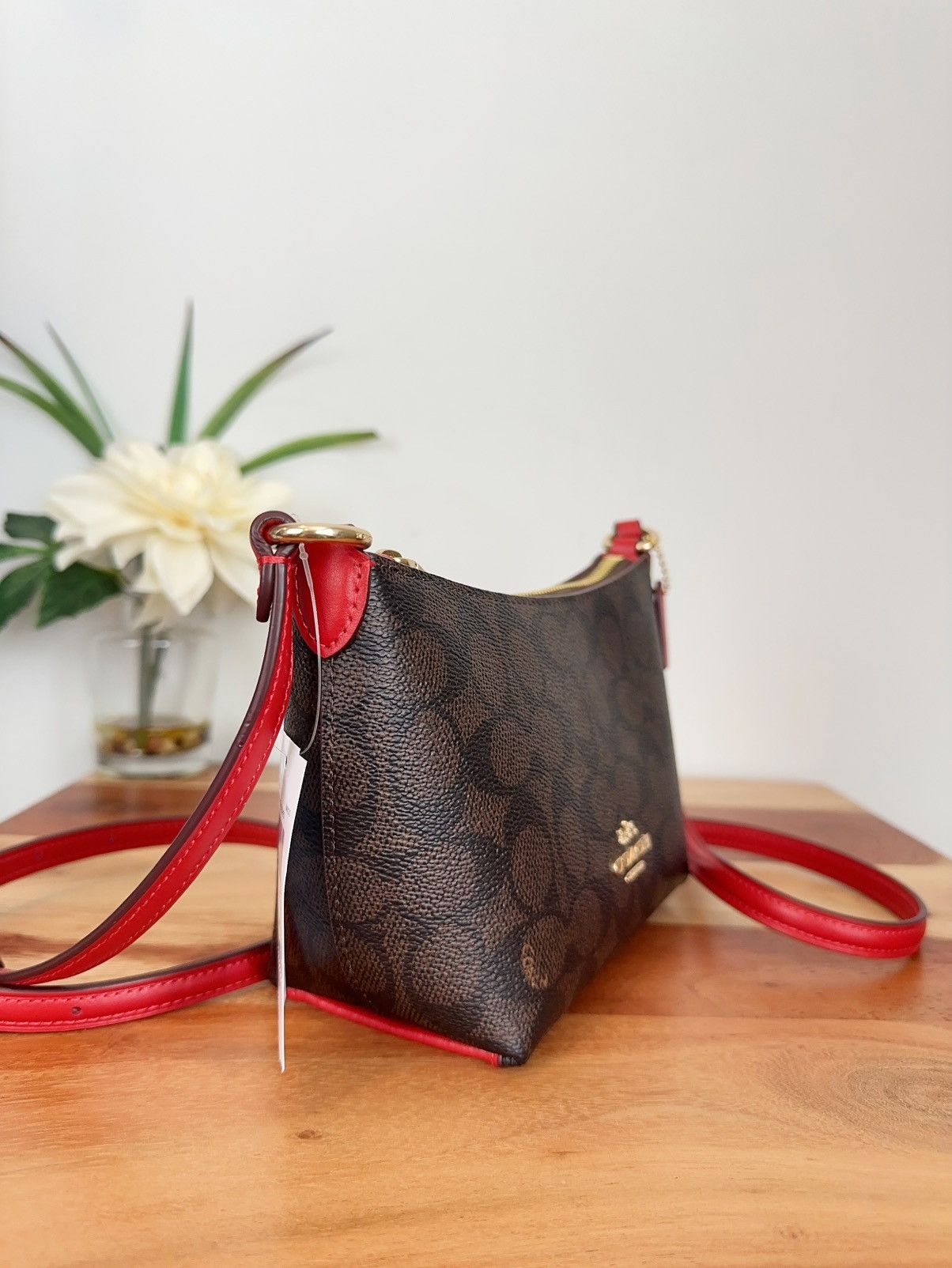 Coach NWT Coach Zip Top Crossbody Bag In Signature Canvas Size ONE SIZE - 2 Thumbnail