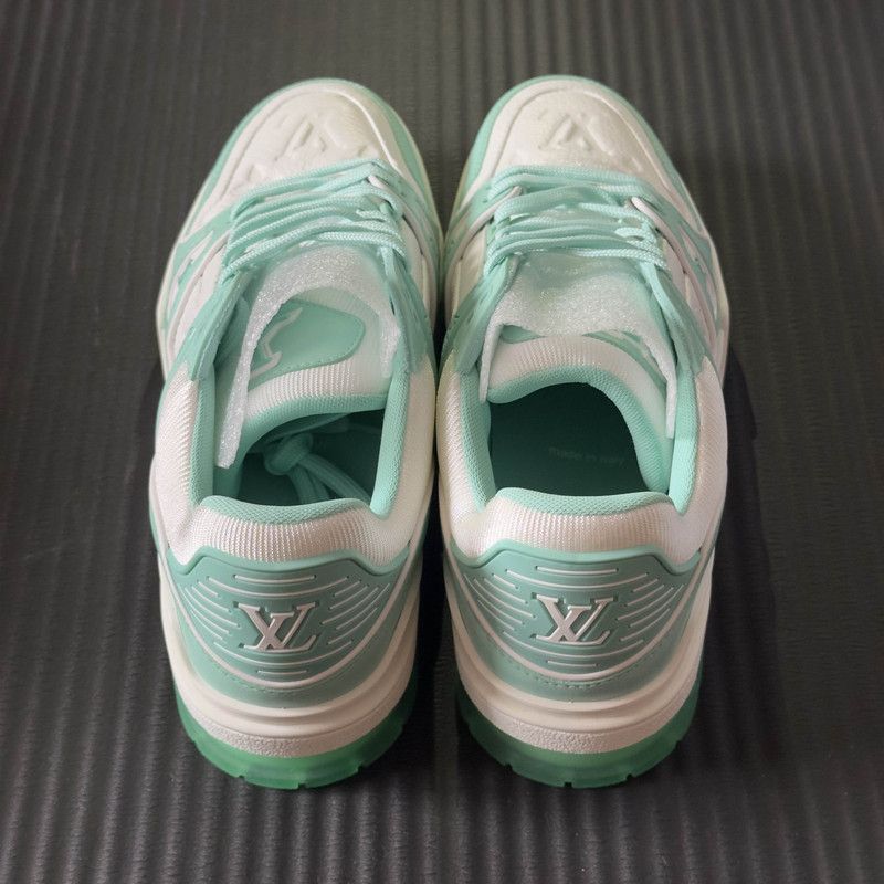 Louis Vuitton Louis Vuitton Tiffany Green Low-Top Sneakers -2508 Size US 8.5 / EU 41-42 - 3 Thumbnail
