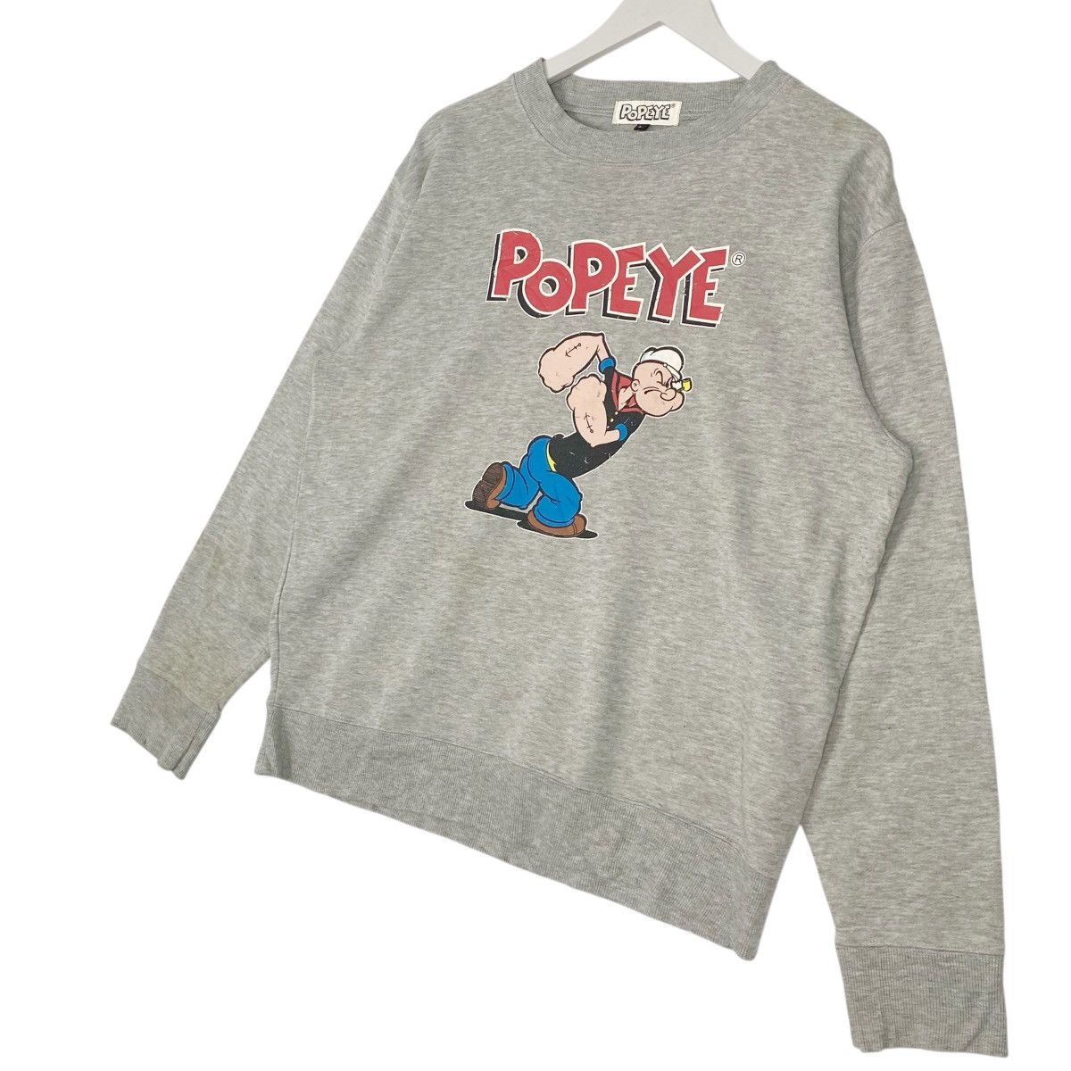 Other Vintage Popeye Sweatshirt Crewneck Grey Big Logo Size L Size US L / EU 52-54 / 3 - 2 Thumbnail