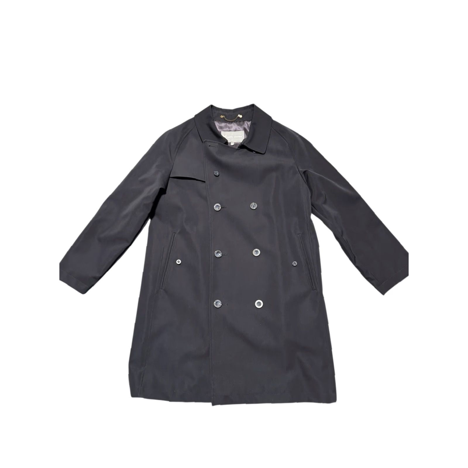 Vintage Hickey Freeman Double Breasted Trench Coat Black Wool Blend Men’s Medium Raglan Jacket/Coat Size US M / EU 48-50 / 2 - 5 Thumbnail