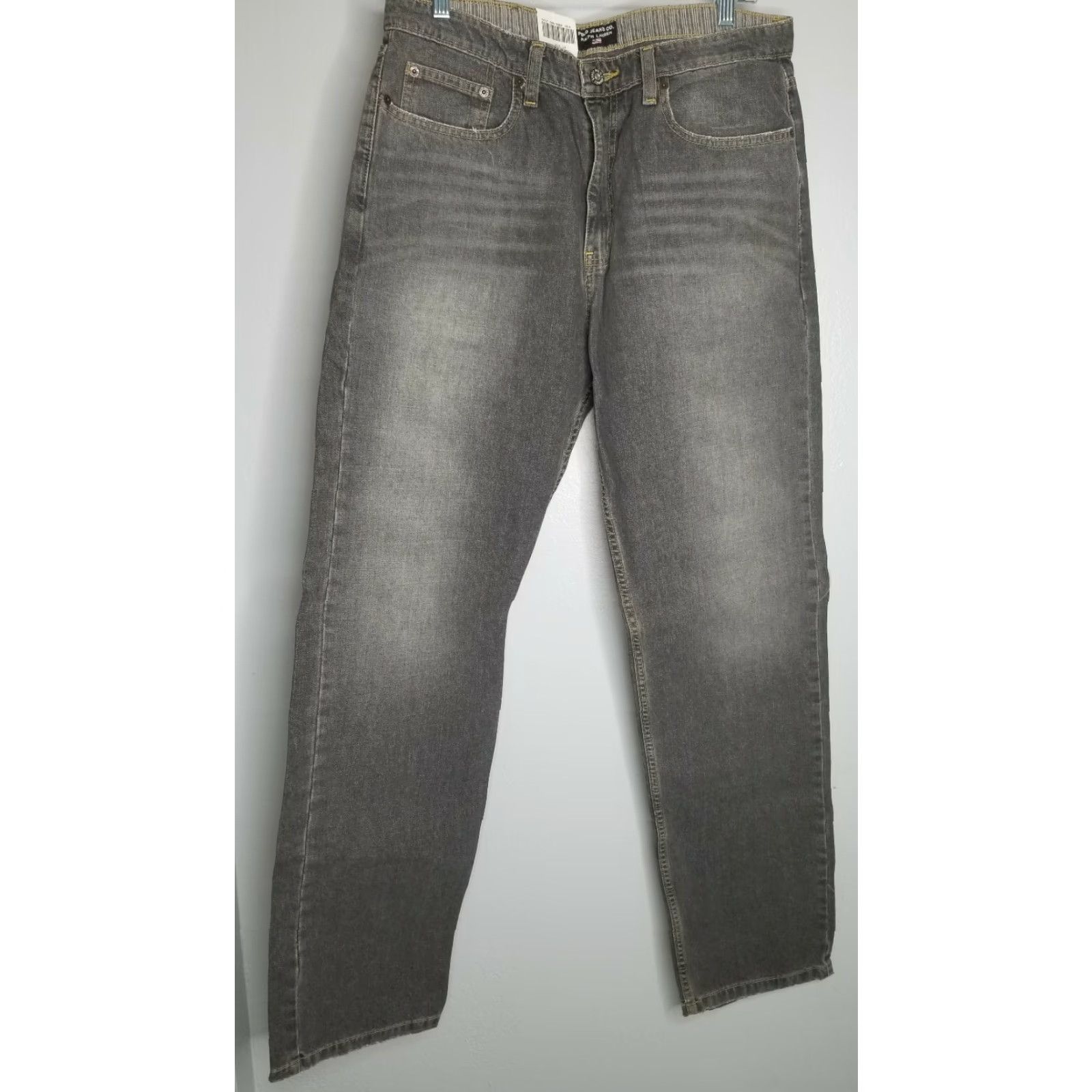 Polo Ralph Lauren Vintage 90s Men's Polo Ralph Lauren Grey Denim Jeans 34x34 Deadstock Easy Fit New York Size US S / EU 44-46 / 1 - 2 Thumbnail