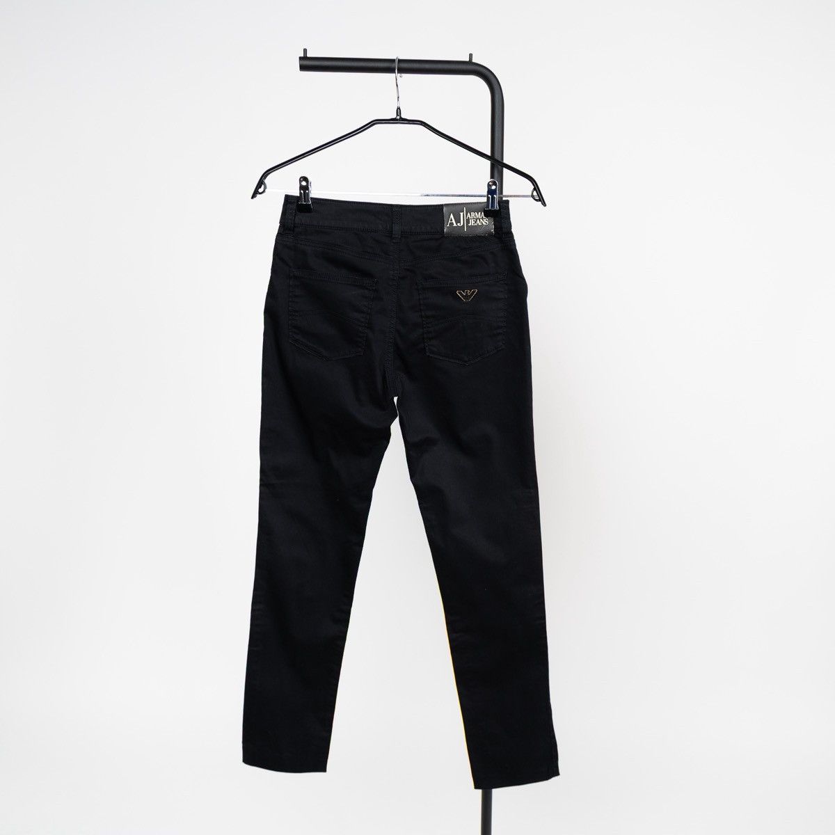Armani Armani Jeans Black Slim Fit Trousers Stretch Casual Pants Size 27" / US 4 / IT 40 - 1 Thumbnail