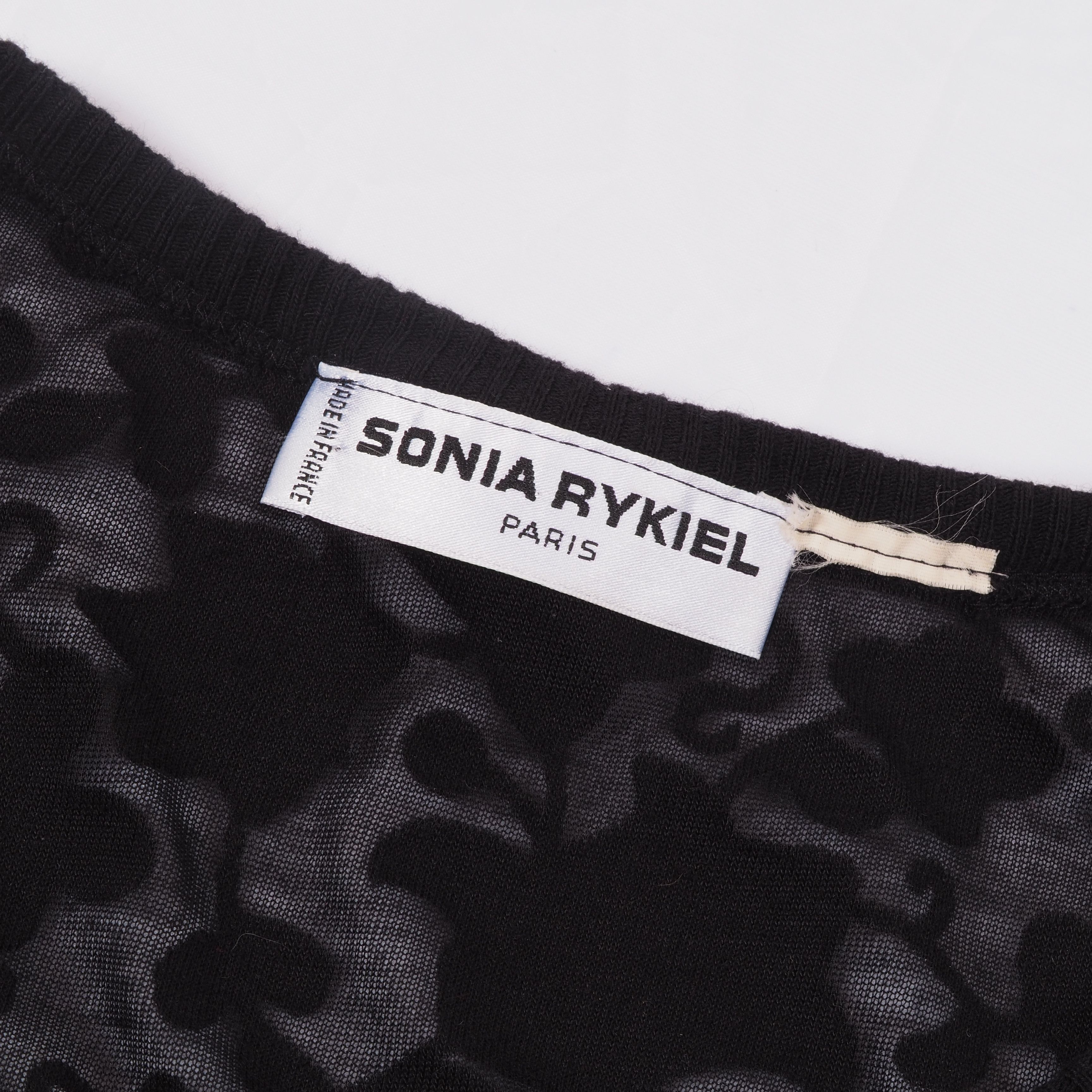 Sonia Rykiel Sonia Rykiel Vintage Black Long Sheer Velvet Midi Dress Size M / US 6-8 / IT 42-44 - 4 Thumbnail