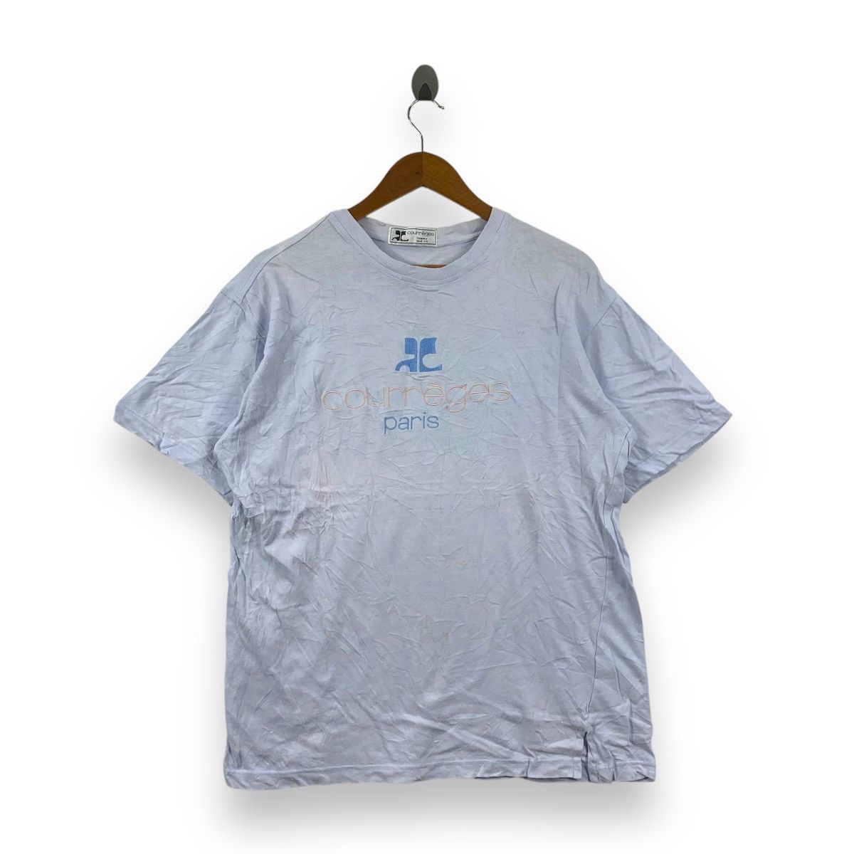 Courreges Vintage COURREGES PARIS HOMME Collection Tee Shirt Top Size US M / EU 48-50 / 2 - 1 Thumbnail